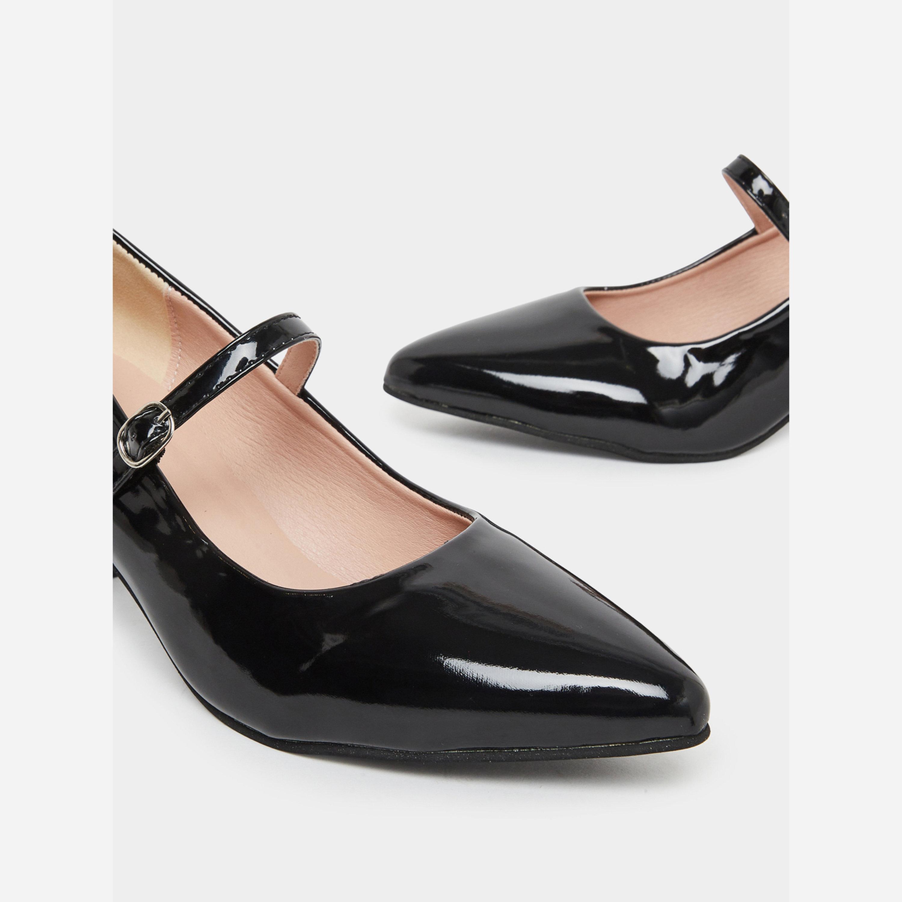 Take Two Women Black Patent Leather Mary Jane Shoes-women-shoes-sandals-heeled-image-3