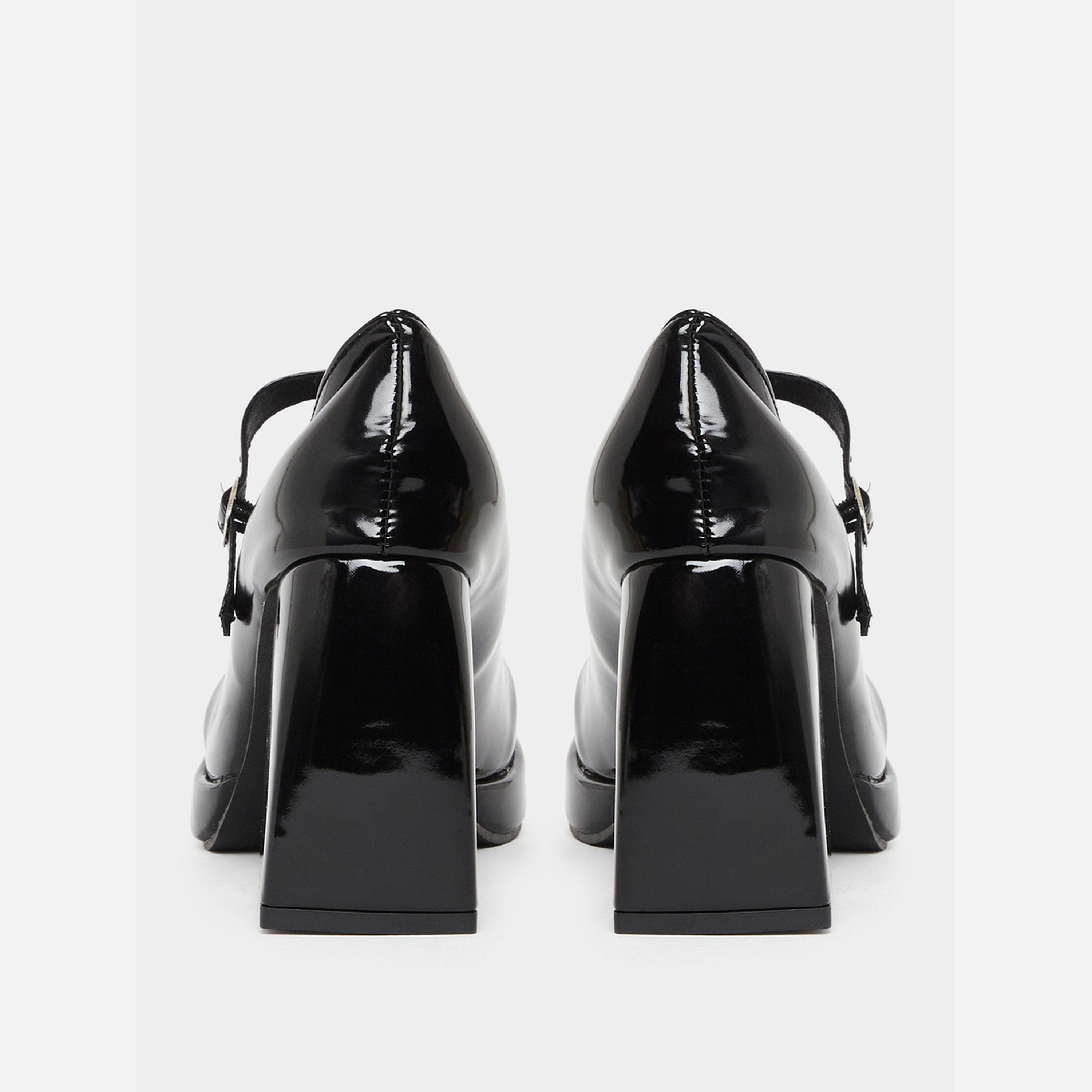 Take Two Solid Strap Patent Leather Chunky Heel Shoes-women-shoes-sandals-heeled-image-4