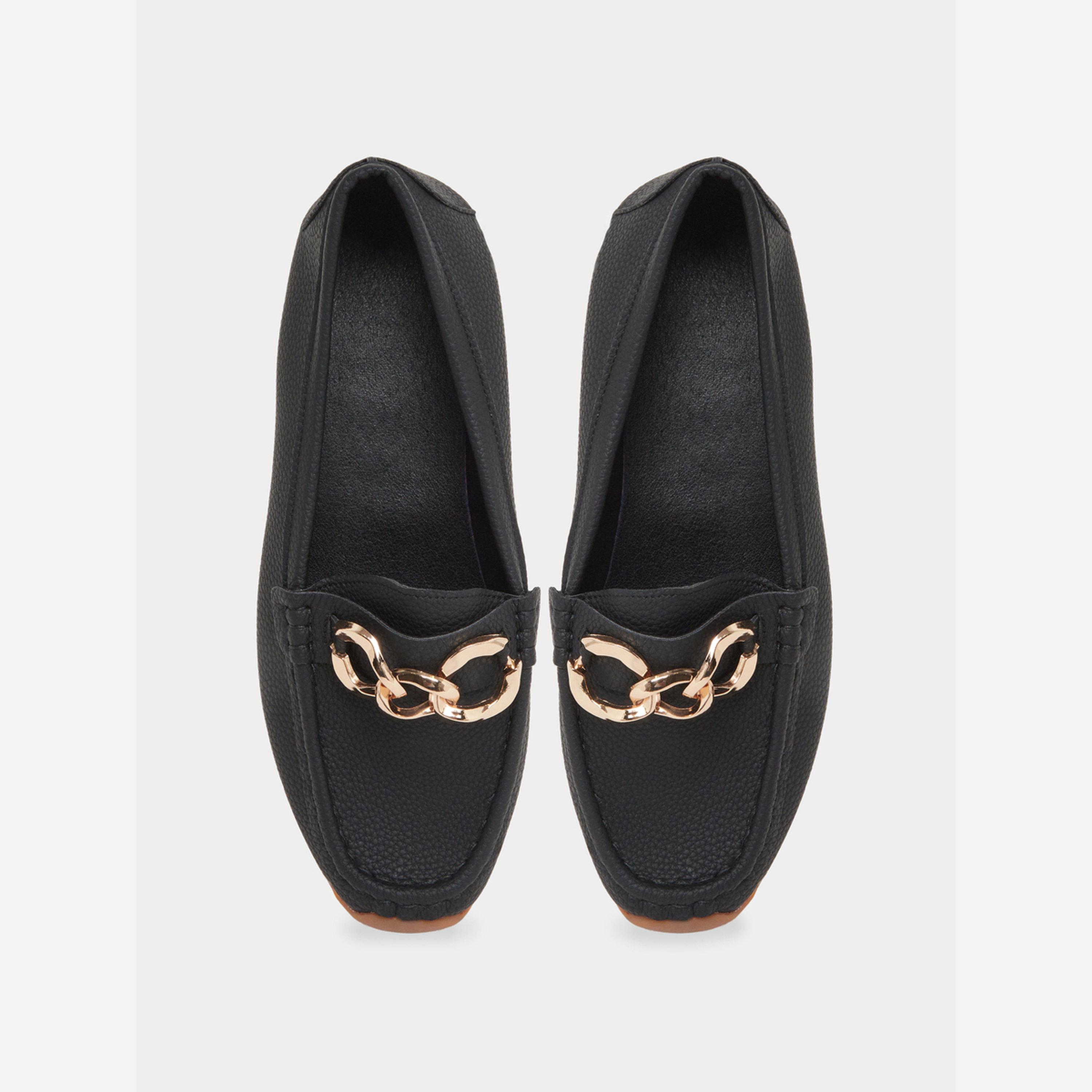 Take Two Women Black Chain Detail Loafers-women-shoes-loafersandmoccasins-image-5
