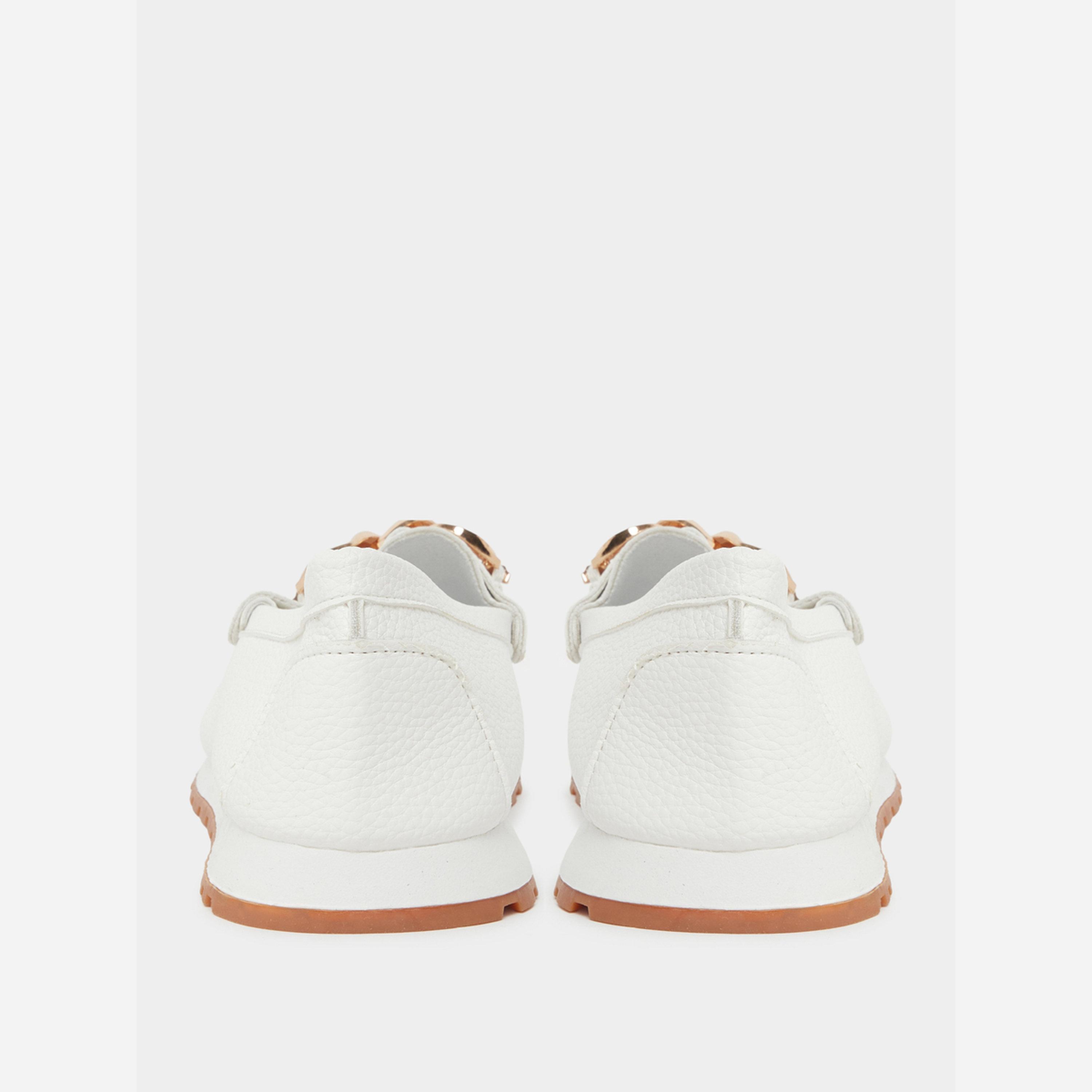 Take Two White Leather Loafers with Gold Buckle-women-shoes-loafersandmoccasins-image-4