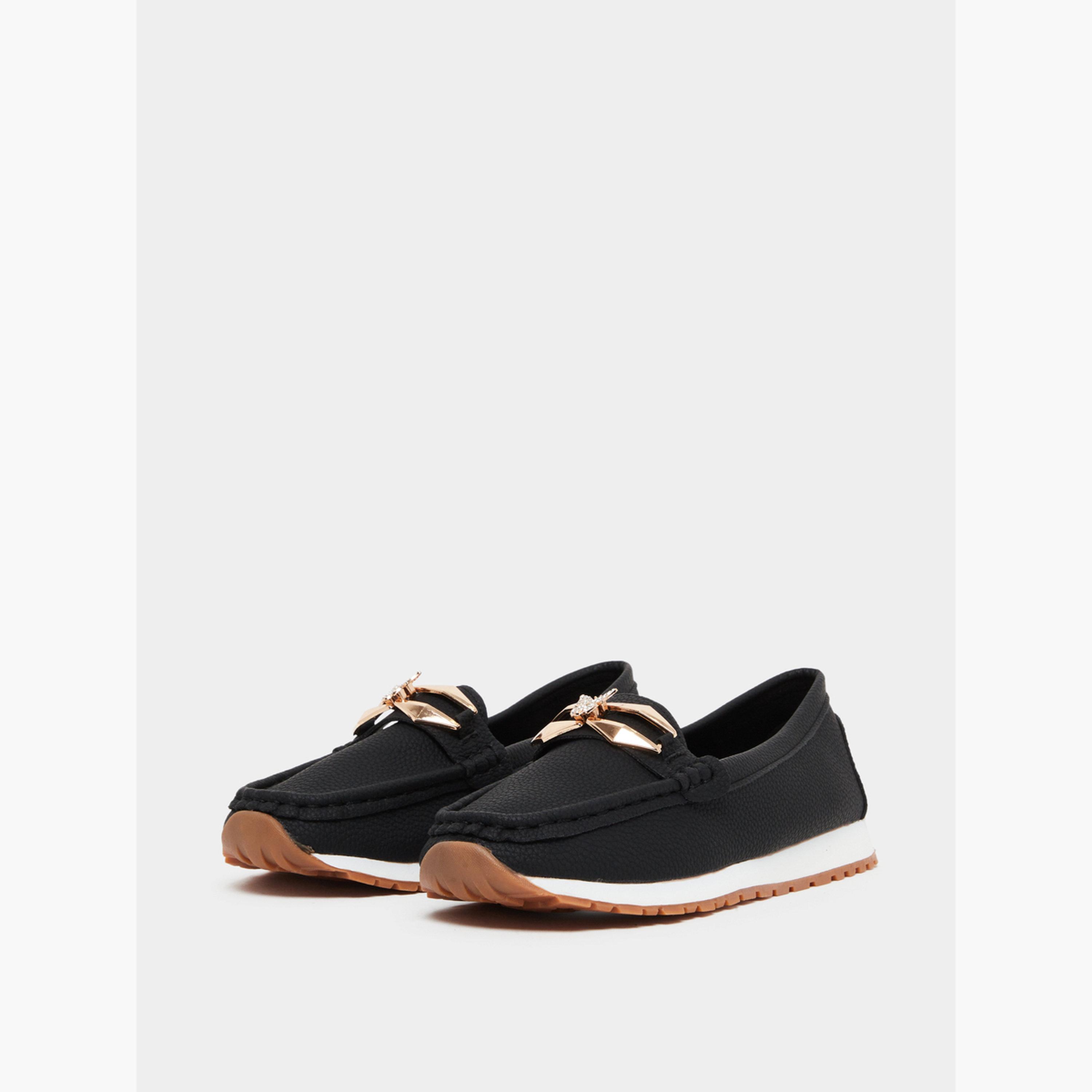 حذاء لوفرز نسائي بمشبك معدني-women-shoes-flats-loafers-image-1