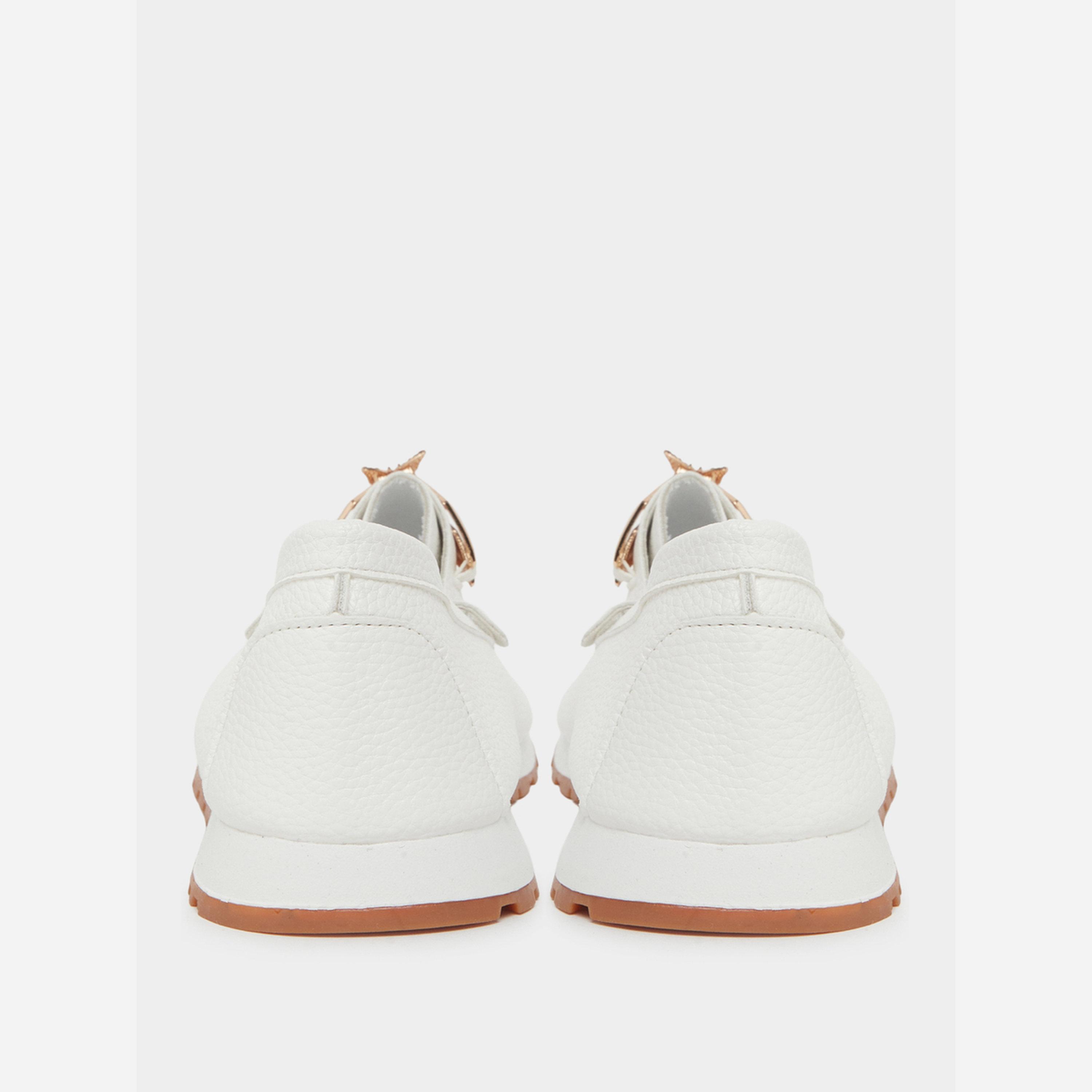 Take Two White Leather Loafers with Gold Buckle-women-shoes-loafersandmoccasins-image-4