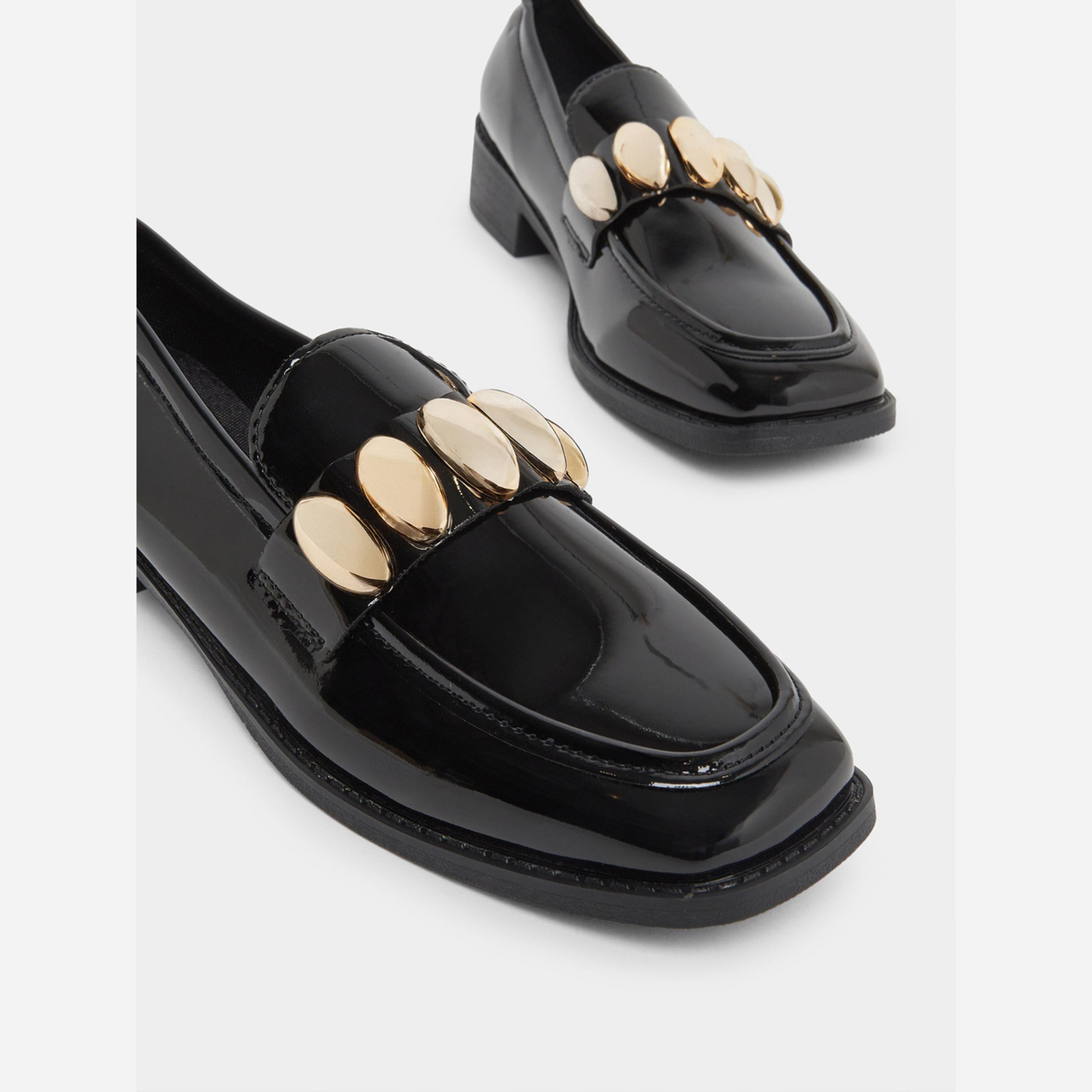 Take Two Black Embellished Patent Leather Loafers-women-shoes-loafersandmoccasins-image-3