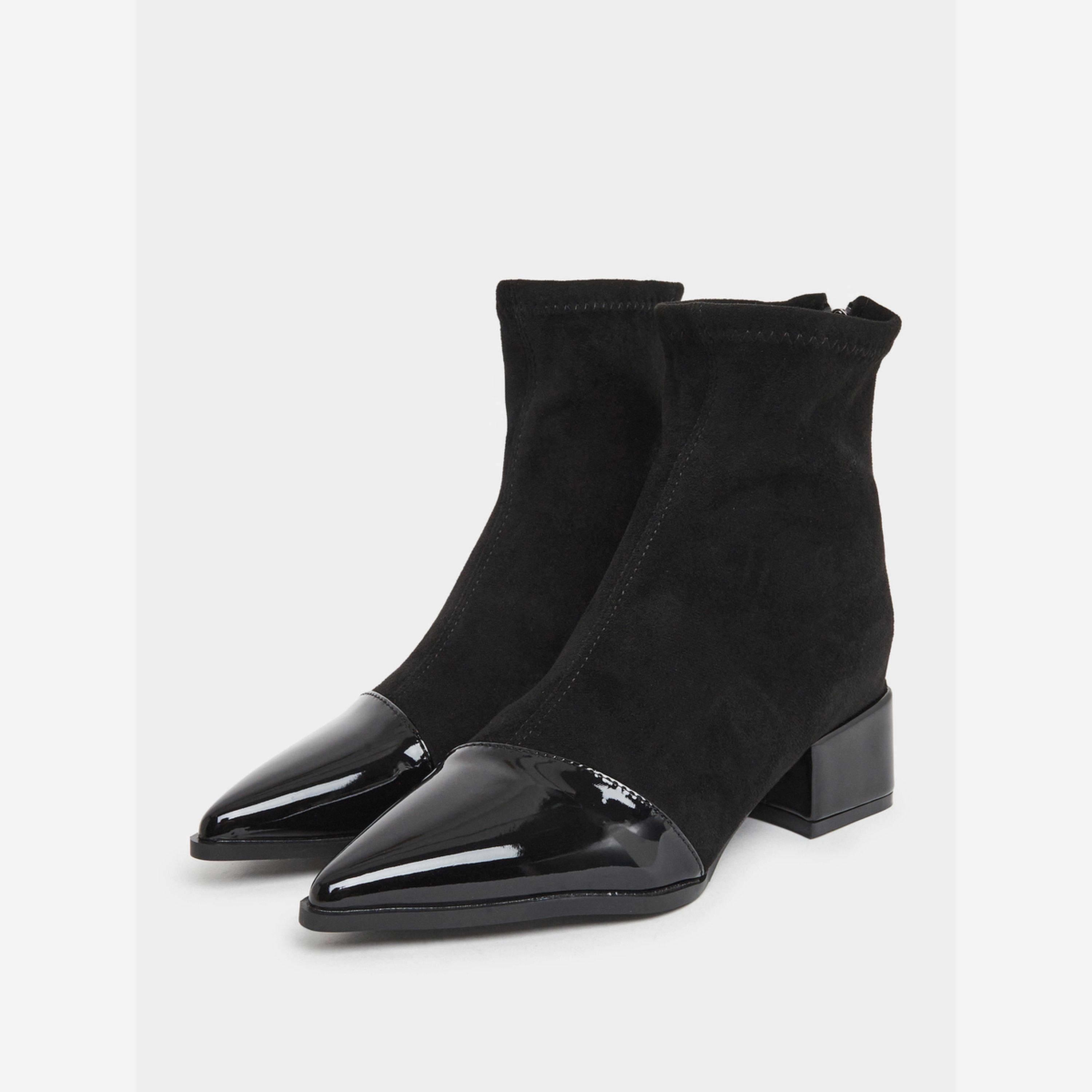 Take Two Women Block Suede and Patent Ankle Boots-women-shoes-boots-image-1