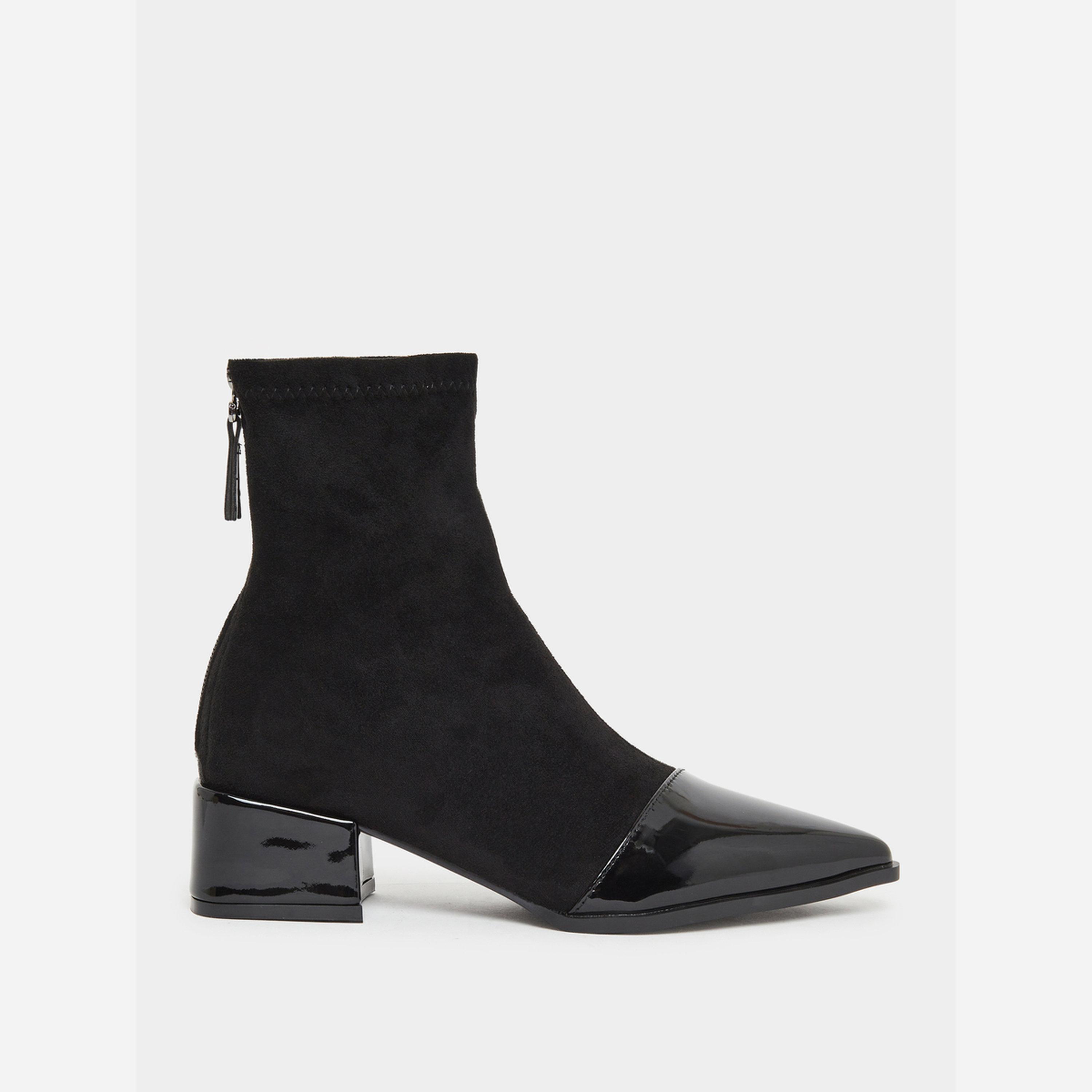 Take Two Women Block Suede and Patent Ankle Boots-women-shoes-boots-image-2