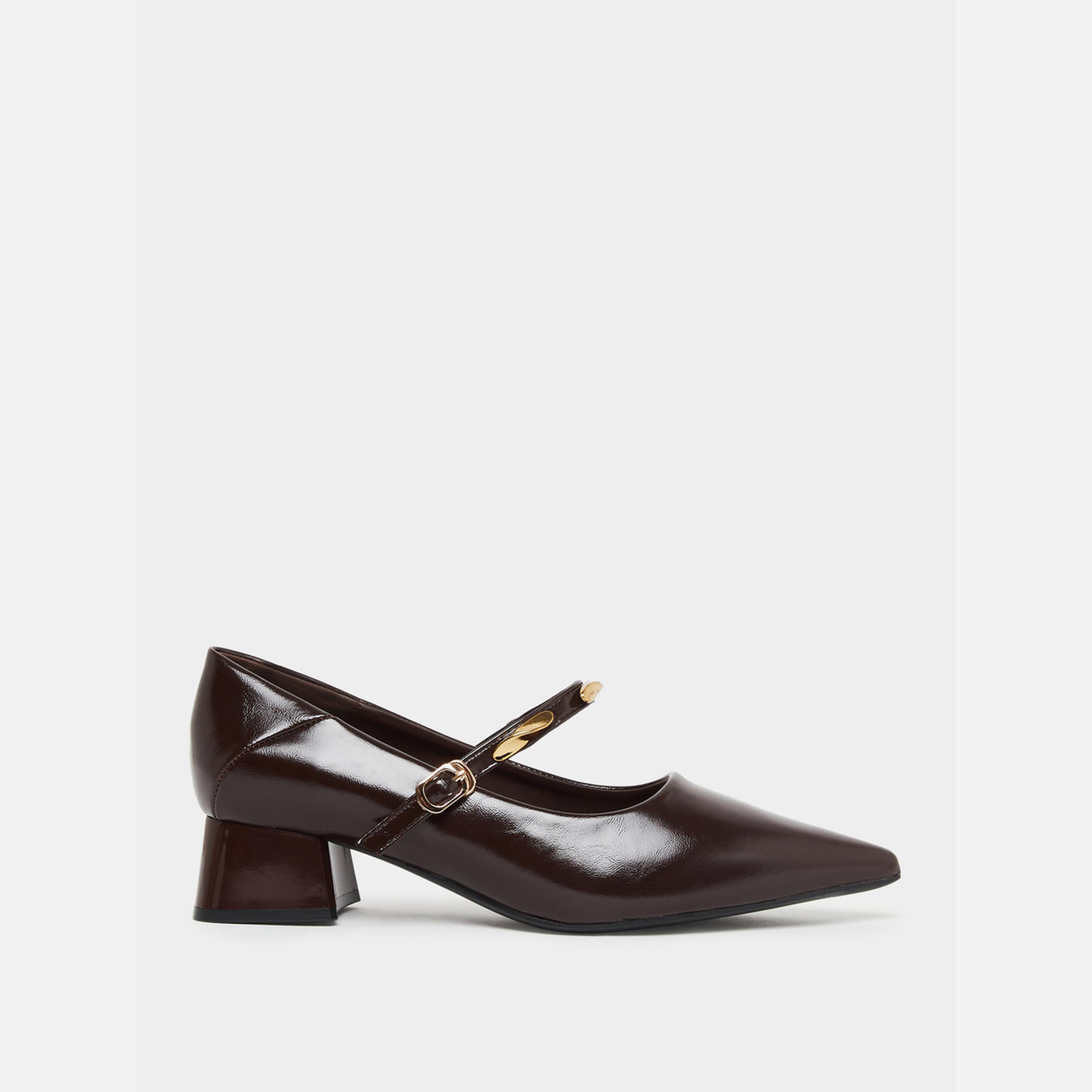 تيك تو - حذاء جلد لامع بمشبك-women-shoes-loafersandmoccasins-image-2