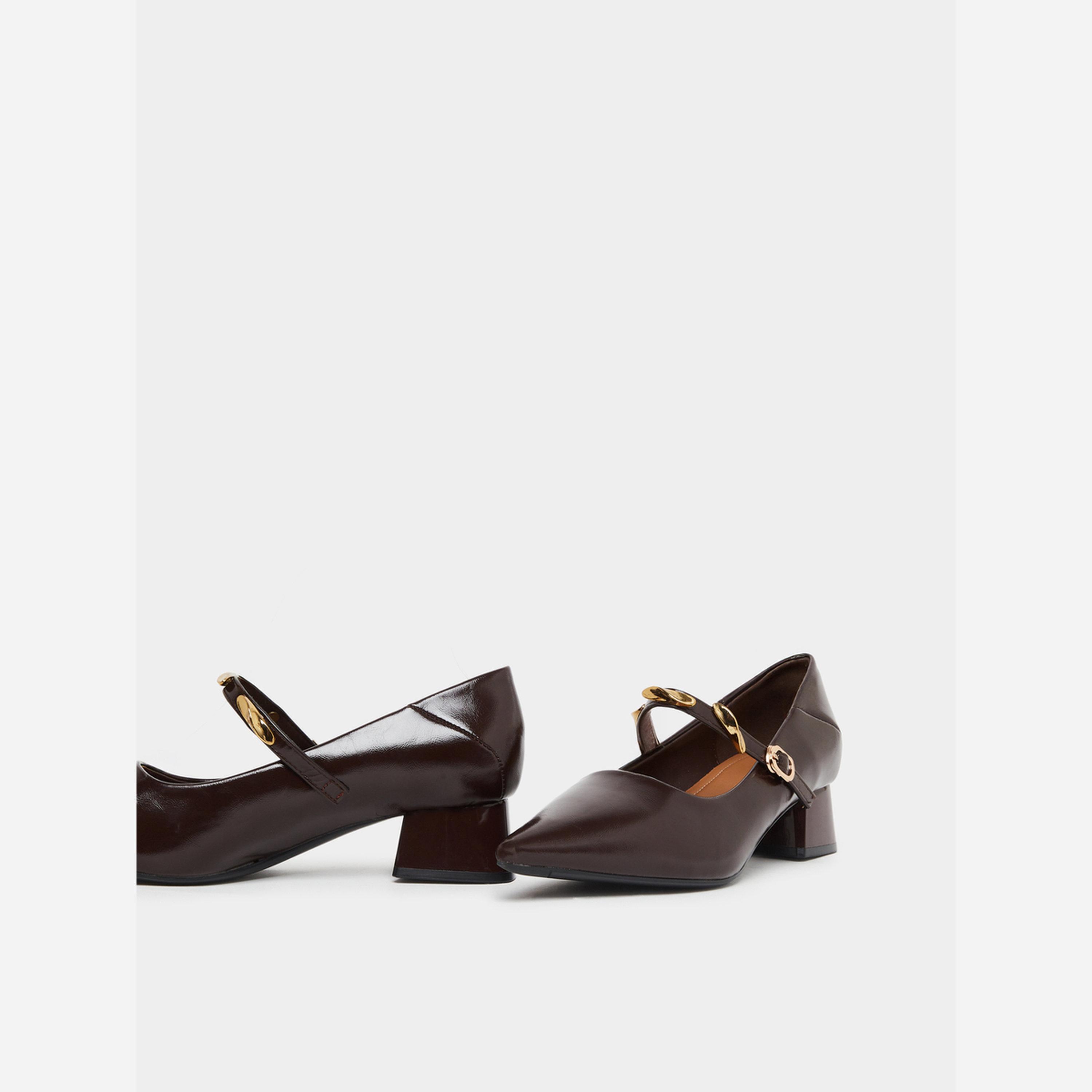 تيك تو - حذاء جلد لامع بمشبك-women-shoes-loafersandmoccasins-image-3