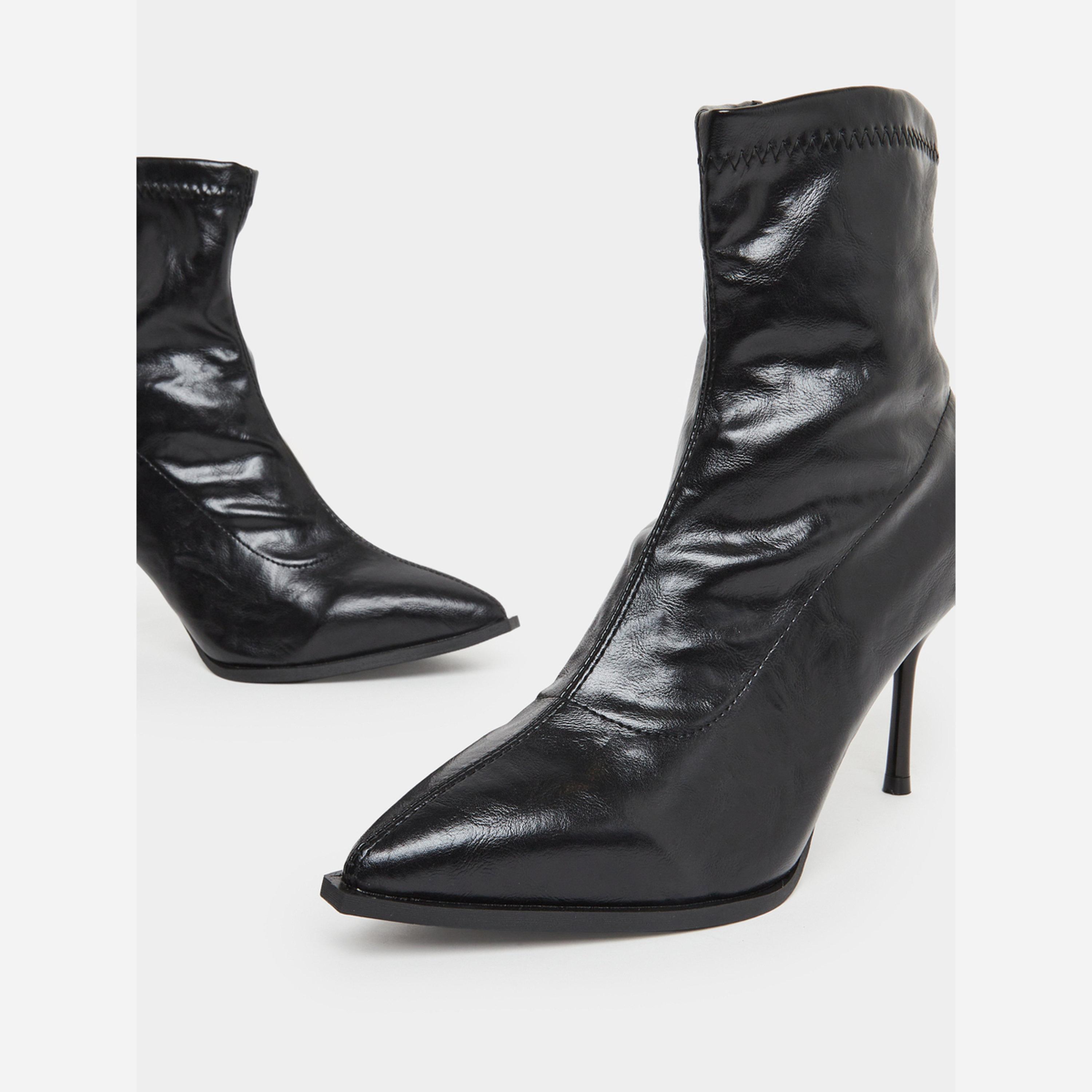 تيك تو - حذاء نسائي جلد لون أسود يصل إلى الكاحل-women-shoes-boots-image-3
