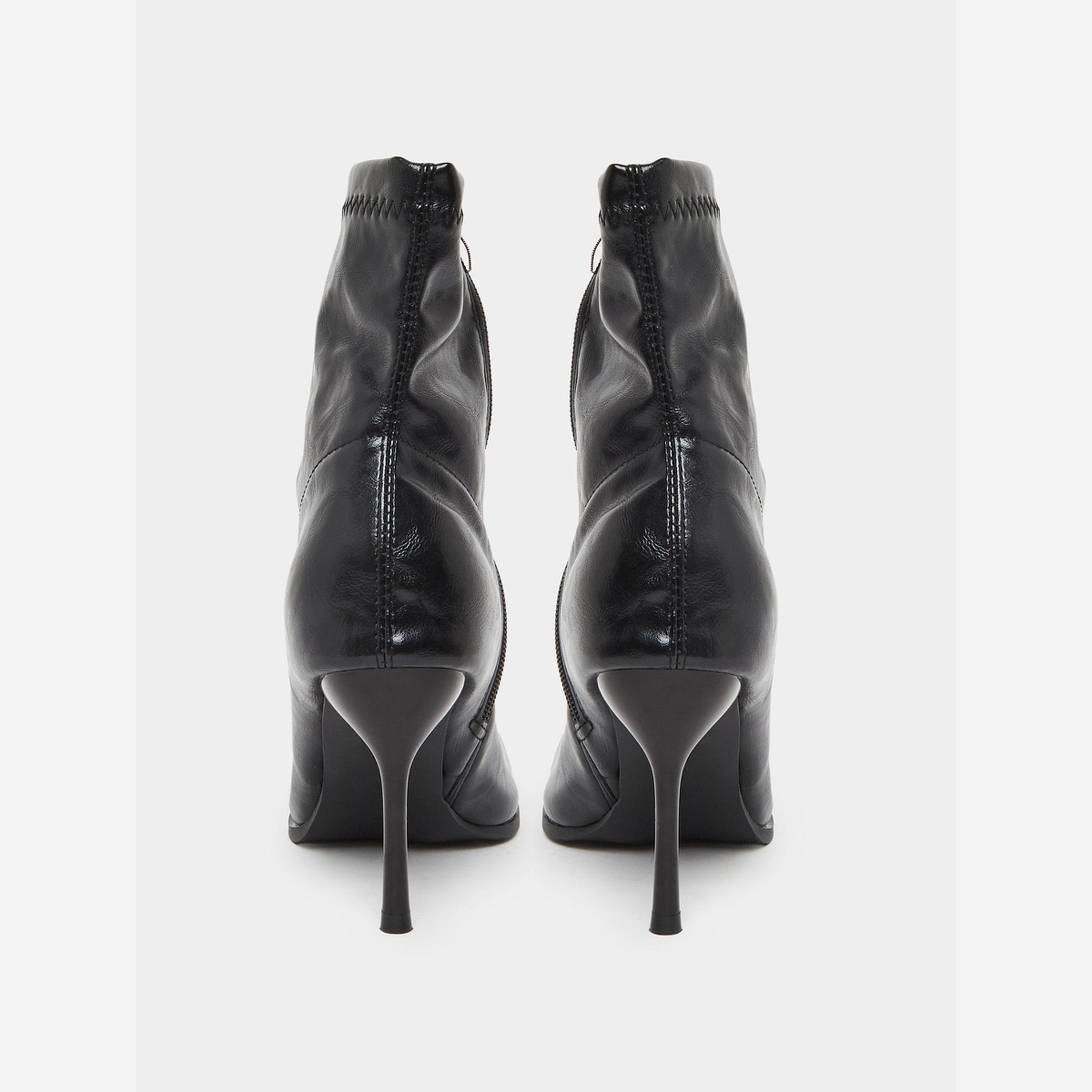 Take Two Women Black Leather Ankle Boots-women-shoes-boots-image-4
