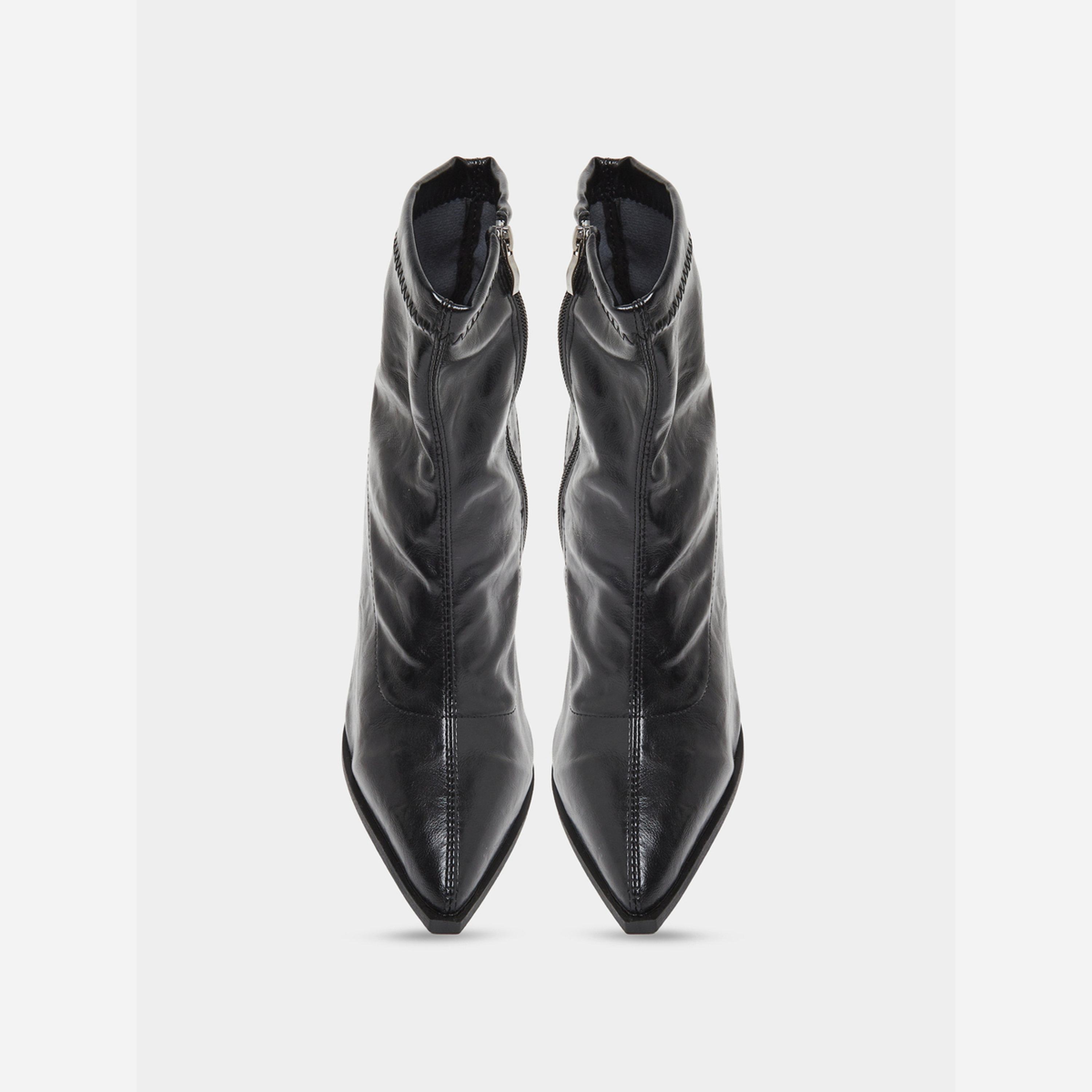تيك تو - حذاء نسائي جلد لون أسود يصل إلى الكاحل-women-shoes-boots-image-5