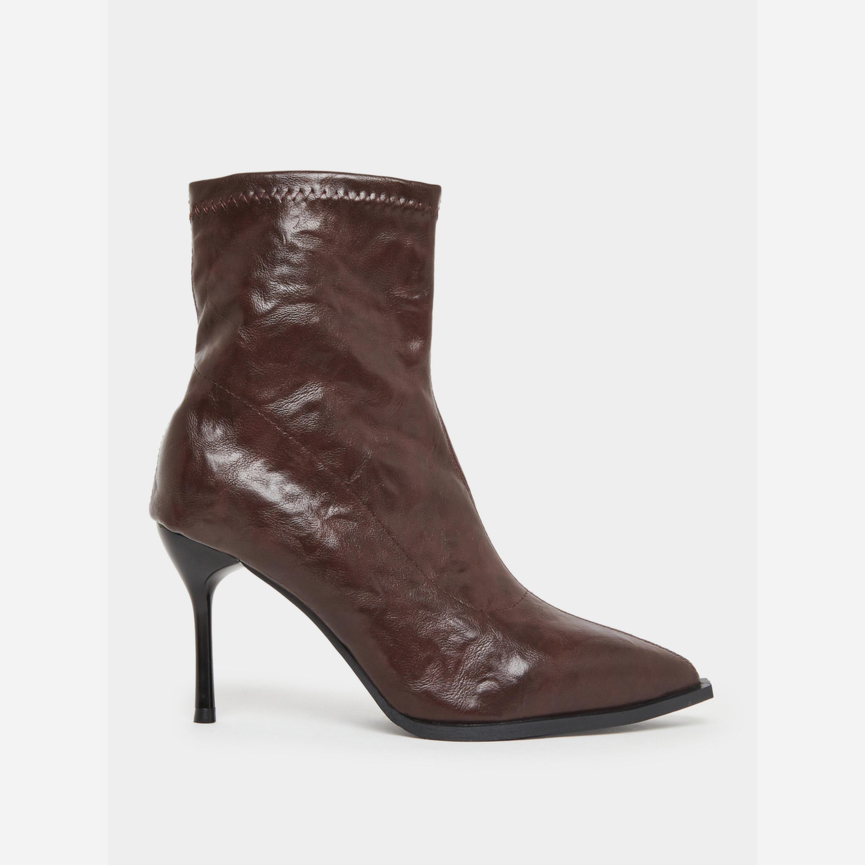 Take Two Women Burgundy Leather Ankle Boots-women-shoes-boots-image-2