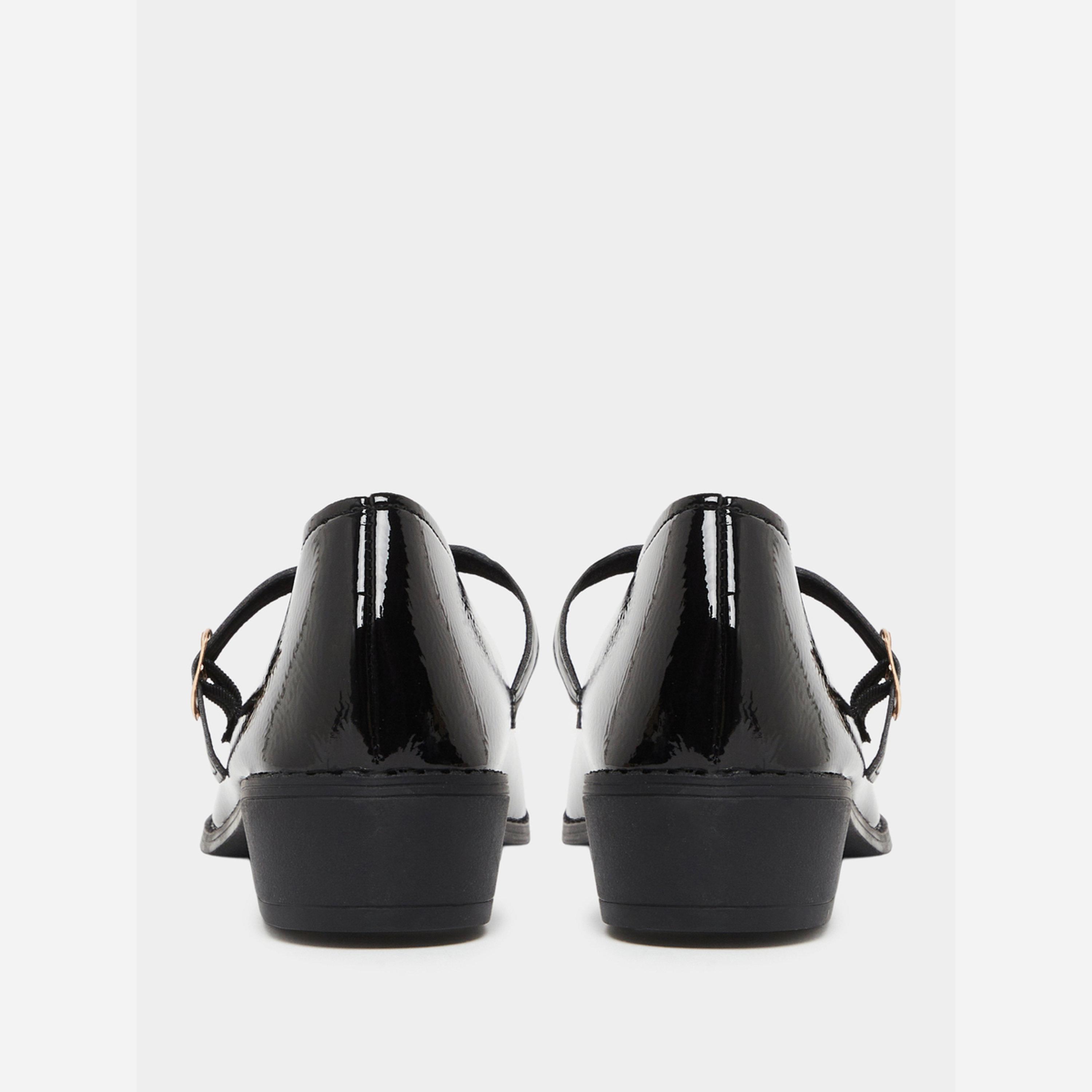 Take Two Solid Metal Buckle Chunky Heel Pointed Toe Shoes-women-shoes-loafersandmoccasins-image-4