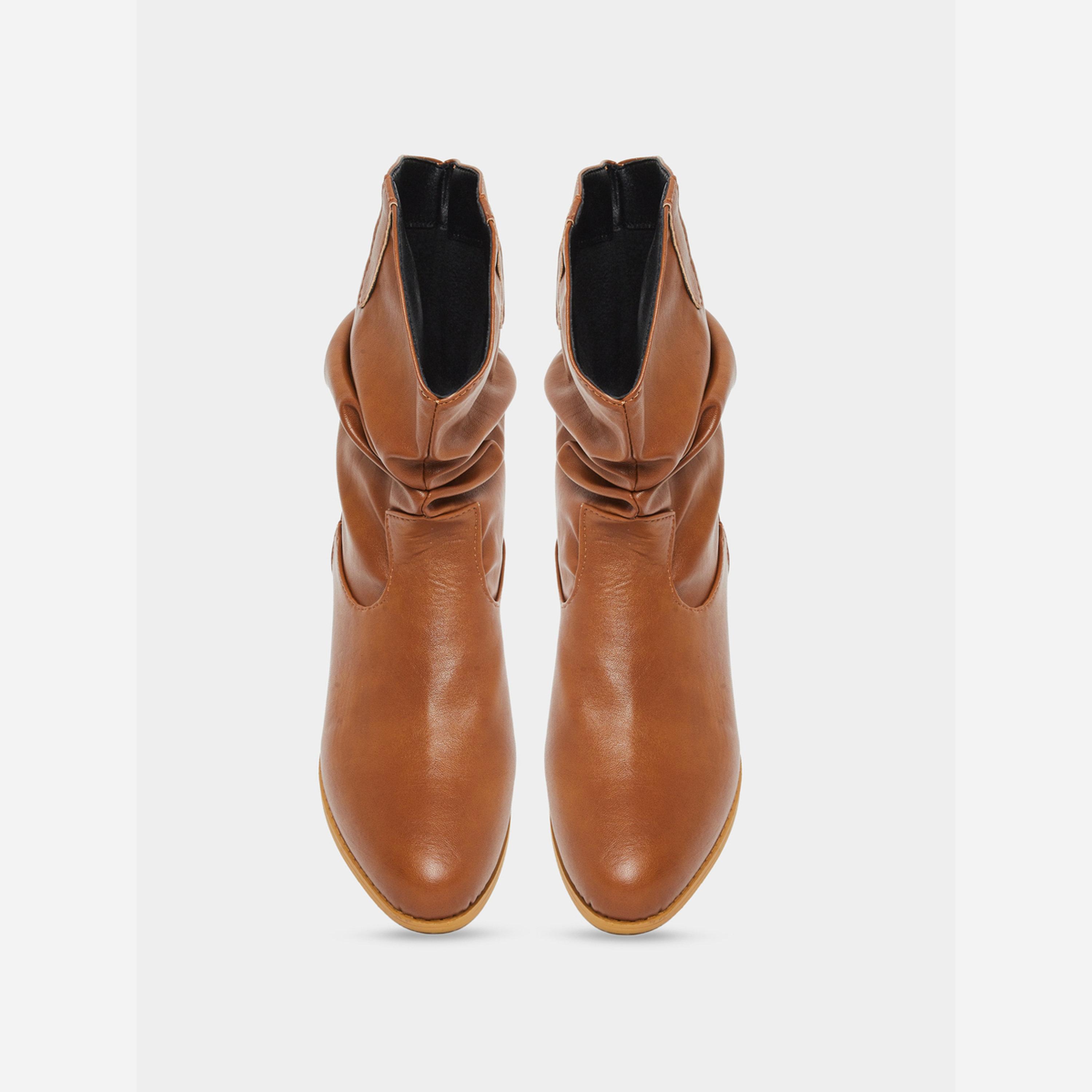 تيك تو - حذاء نسائي لون بني رقبة منخفضة-women-shoes-boots-image-5