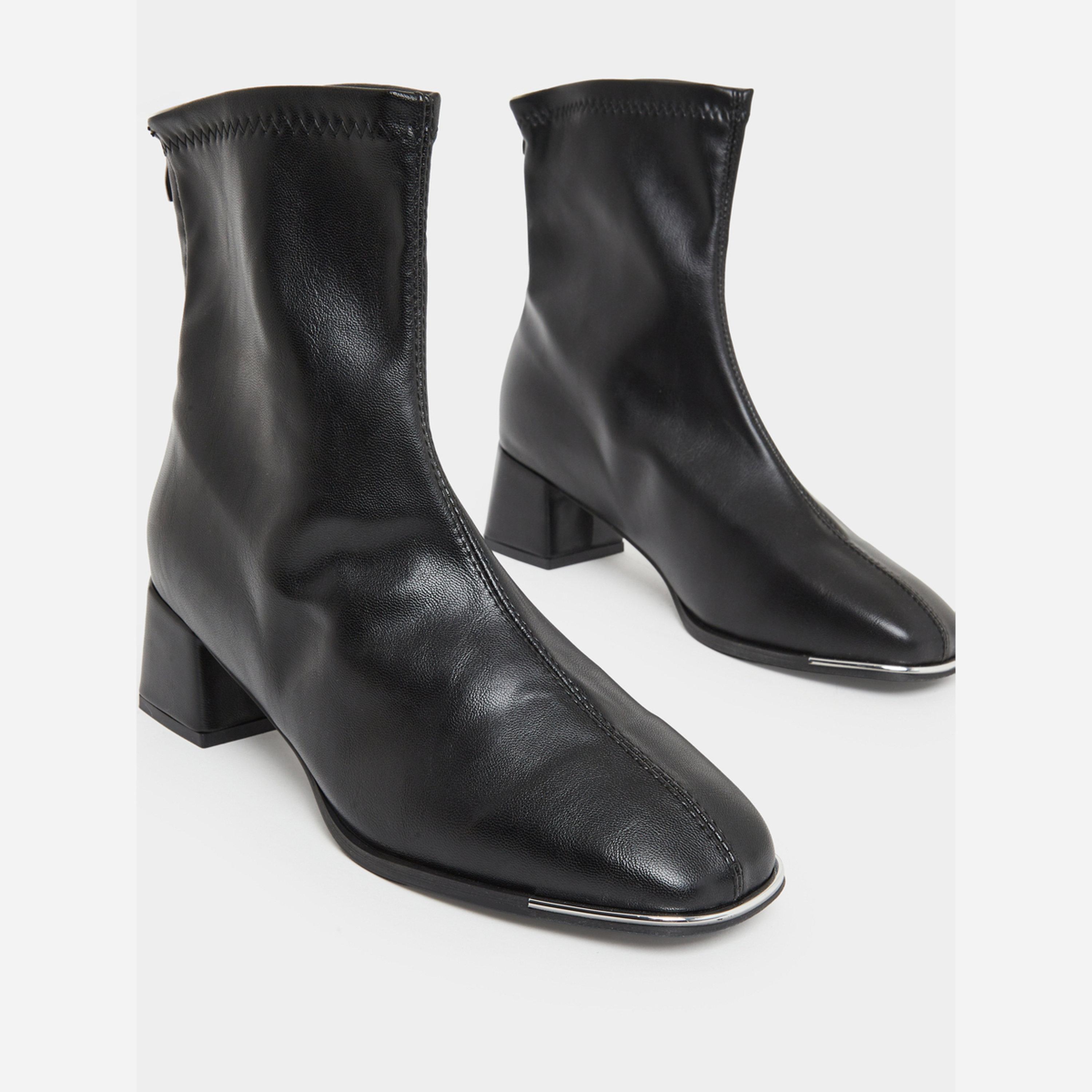 Take Two Women Black Pointed Toe Ankle Boots-women-shoes-boots-image-3