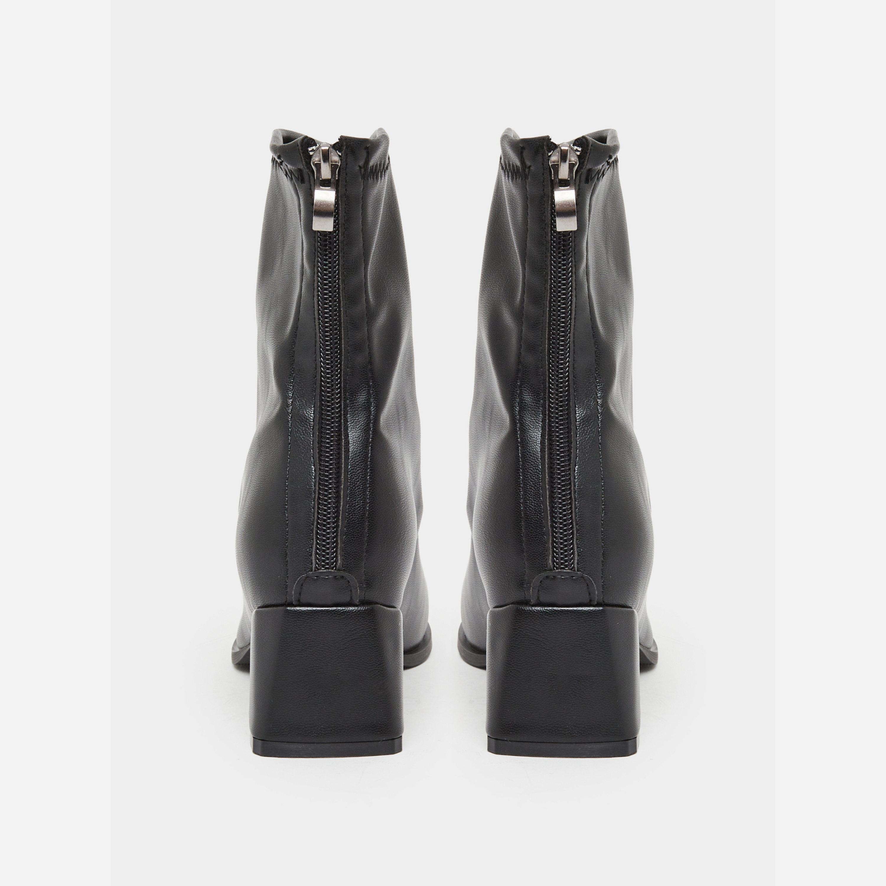 Take Two Women Black Pointed Toe Ankle Boots-women-shoes-boots-image-4