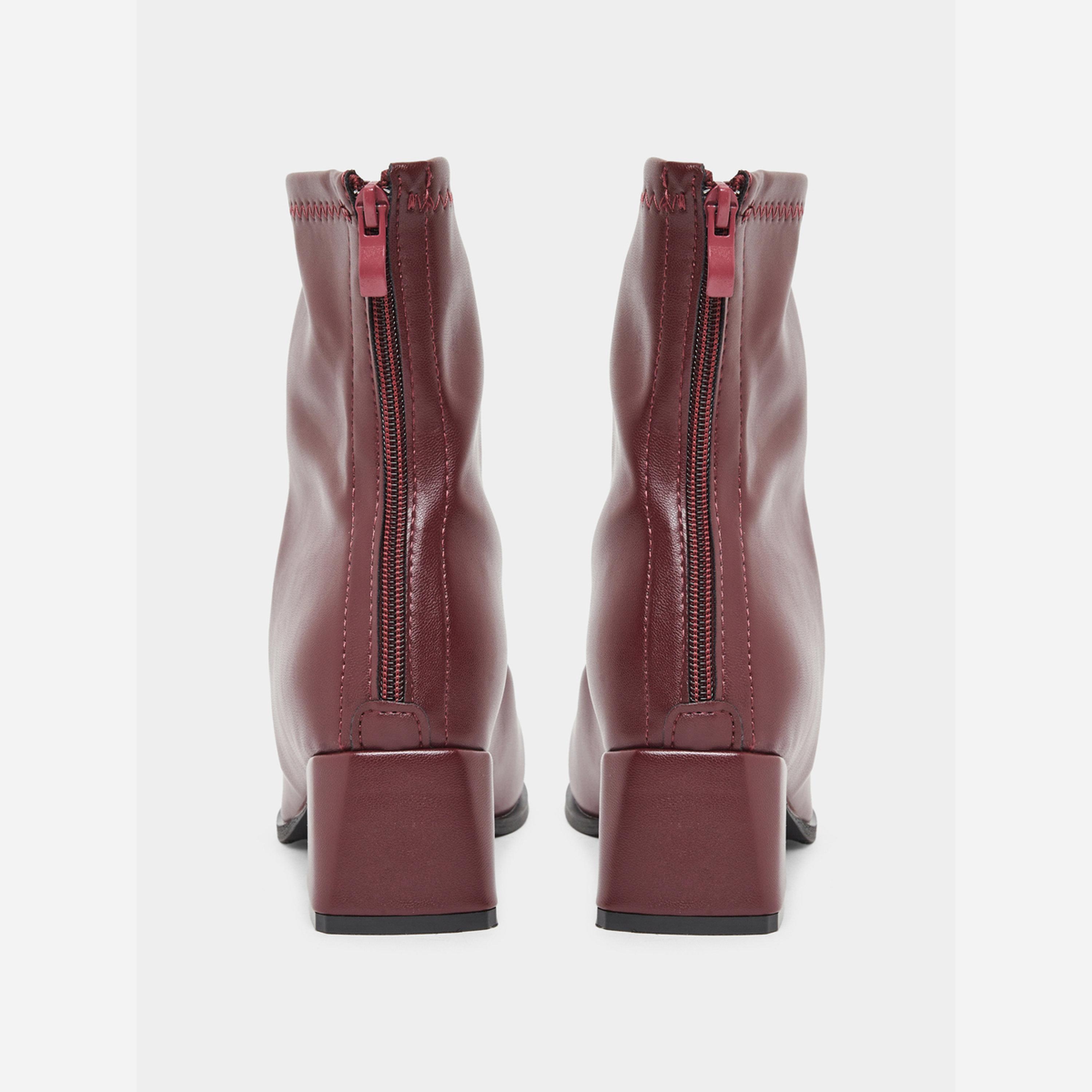 Take Two Women Burgundy Pointed Toe Ankle Boots-women-shoes-boots-image-4