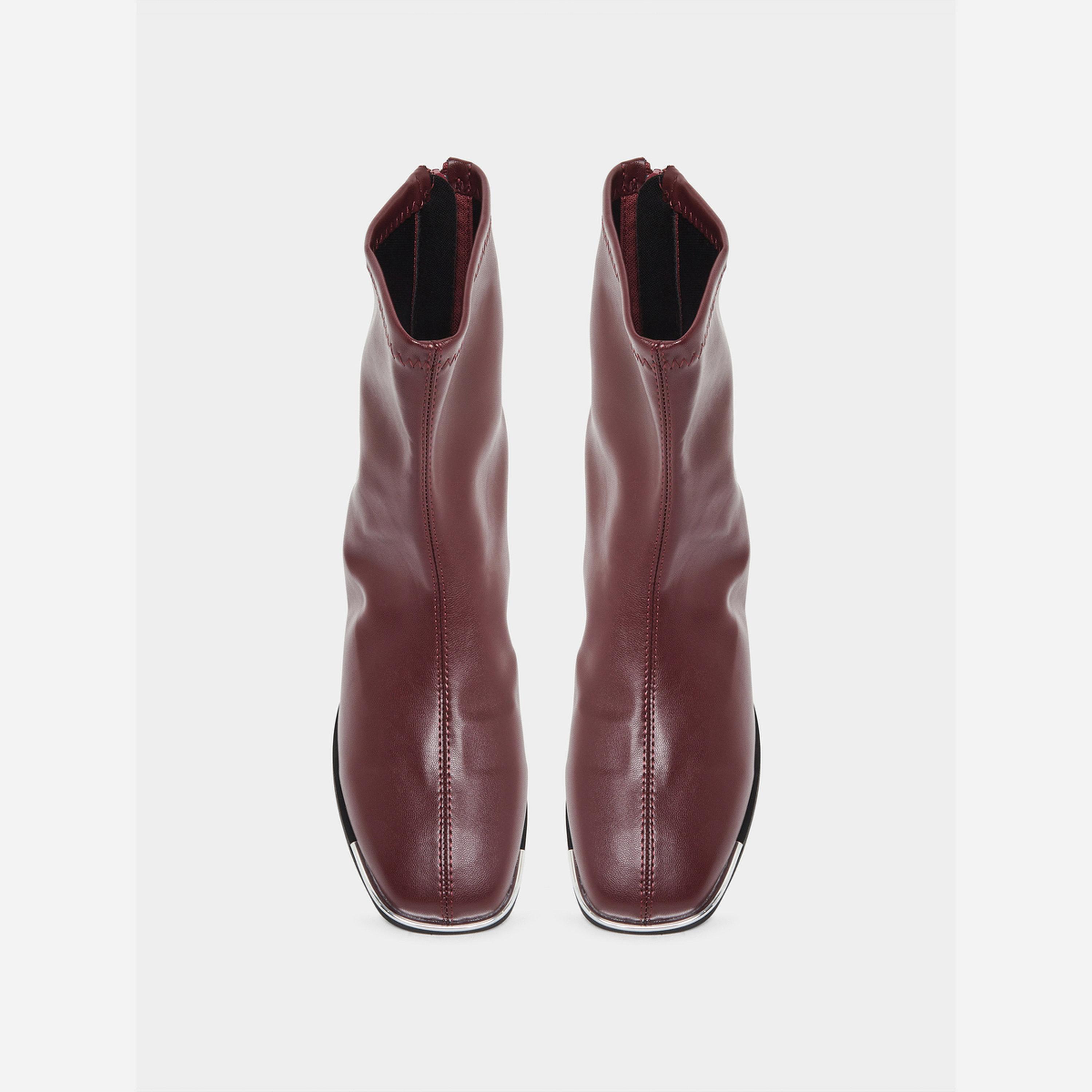 Take Two Women Burgundy Pointed Toe Ankle Boots-women-shoes-boots-image-5