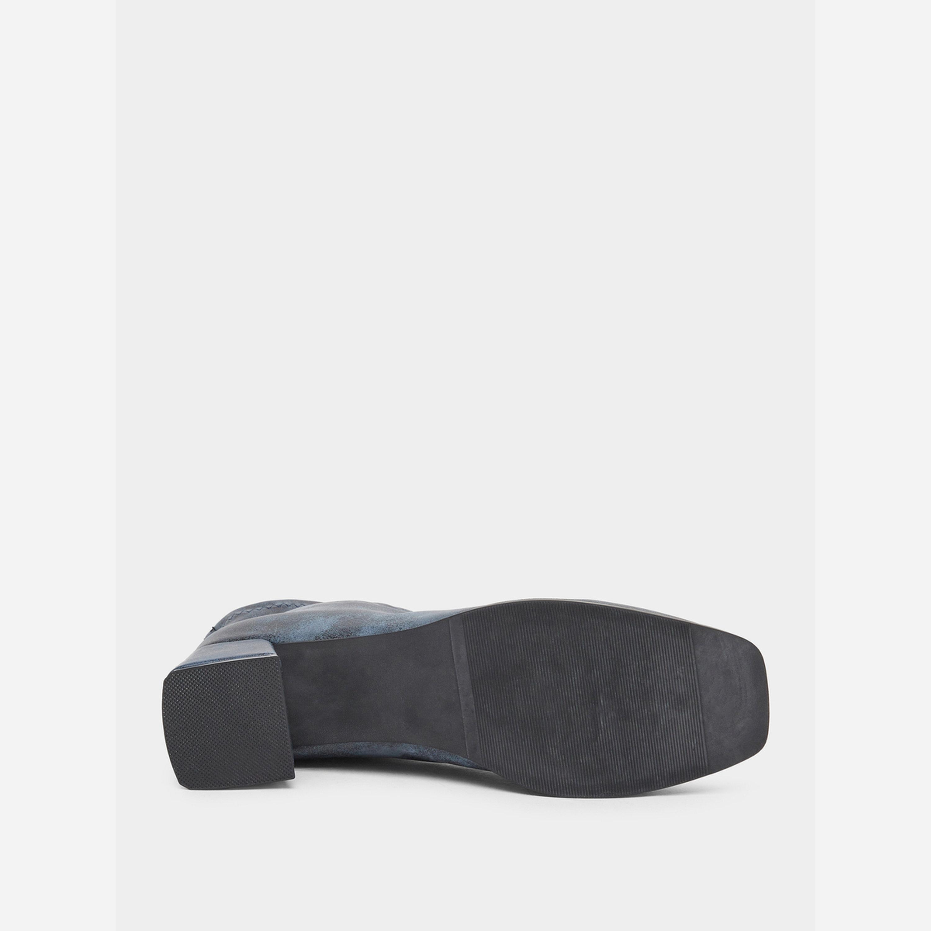 Take Two Women Blue Block Heel Ankle Boots-women-shoes-boots-image-6