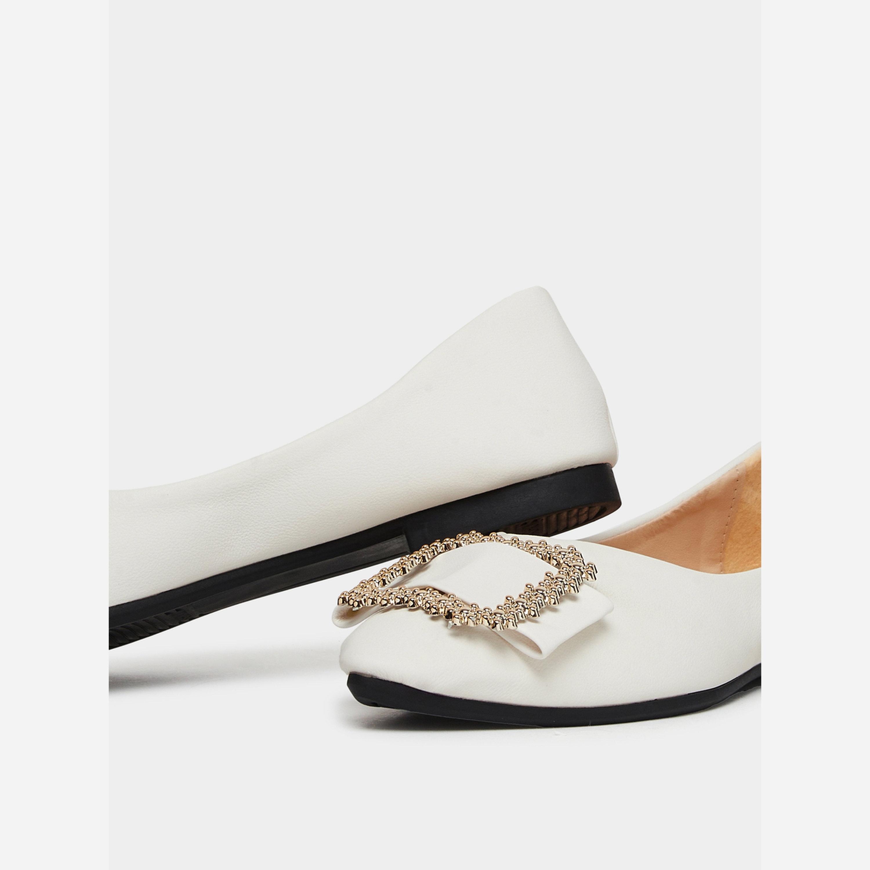 Take Two Solid Square Buckle Flats Shoes-women-shoes-sandals-flats-image-3