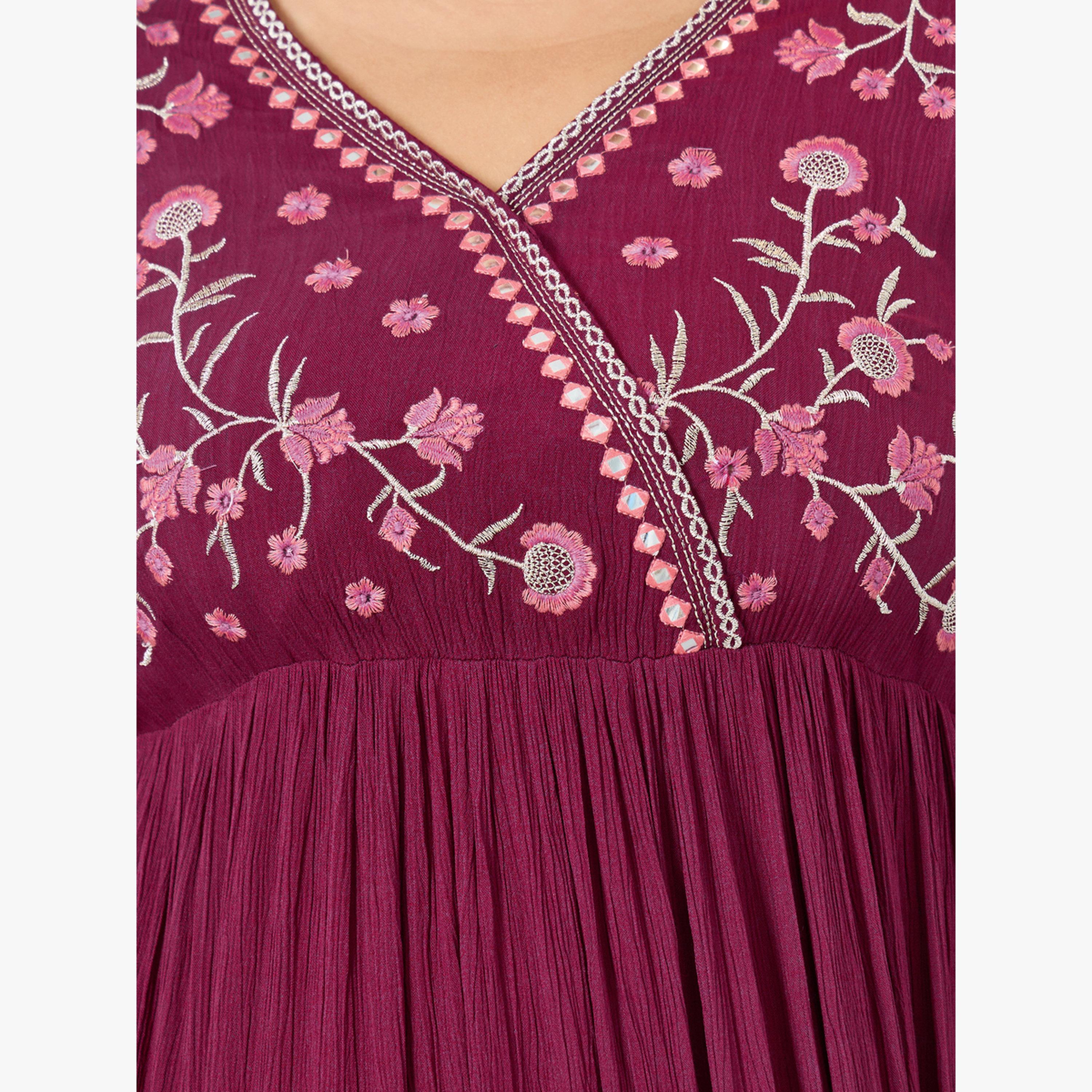فستان طويل مقاس كبير بأكمام طويلة ومطرز-women-clothing-dresses-image-5