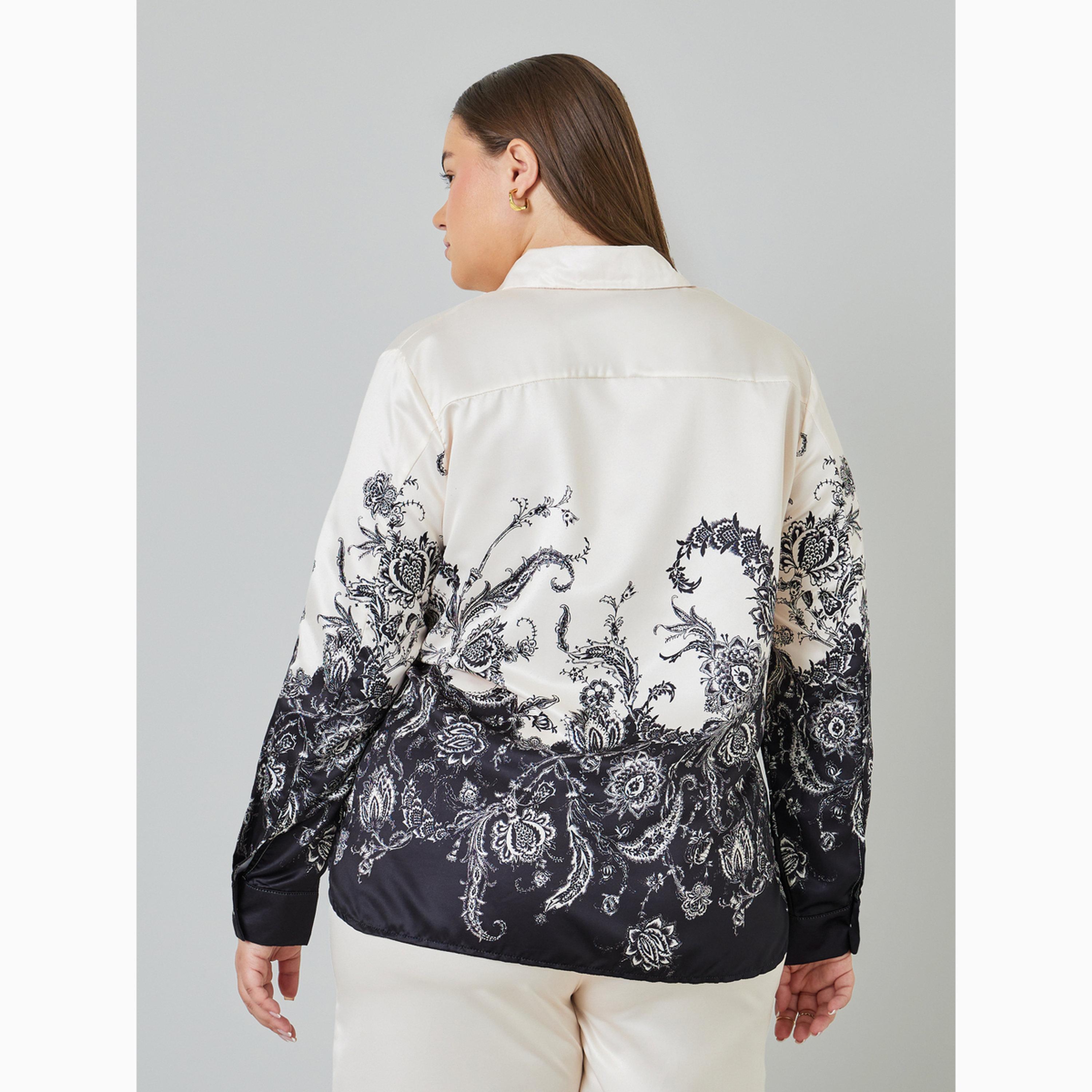 Styli Plus Size Paisley Print Long Sleeve Shirt-women-clothing-shirtsandblouses-shirts-image-3