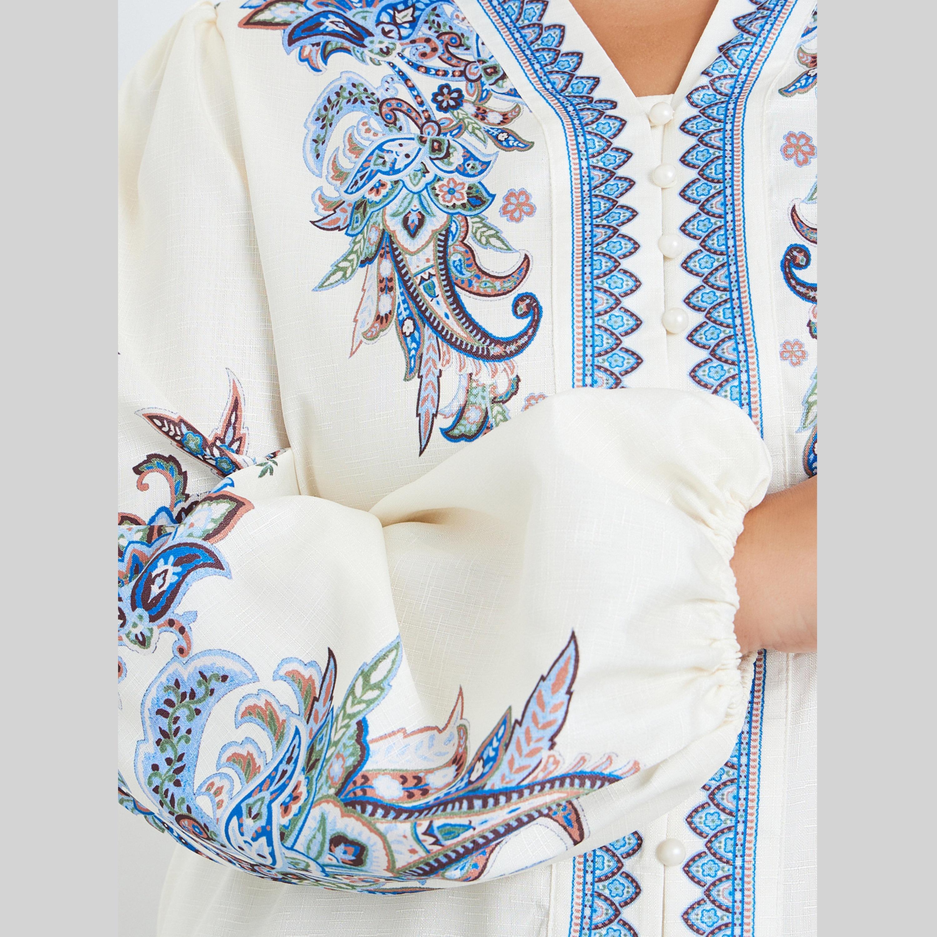 بلوزة بمقاس كبير بطبعة بيزلي-women-clothing-shirtsandblouses-blouses-image-4