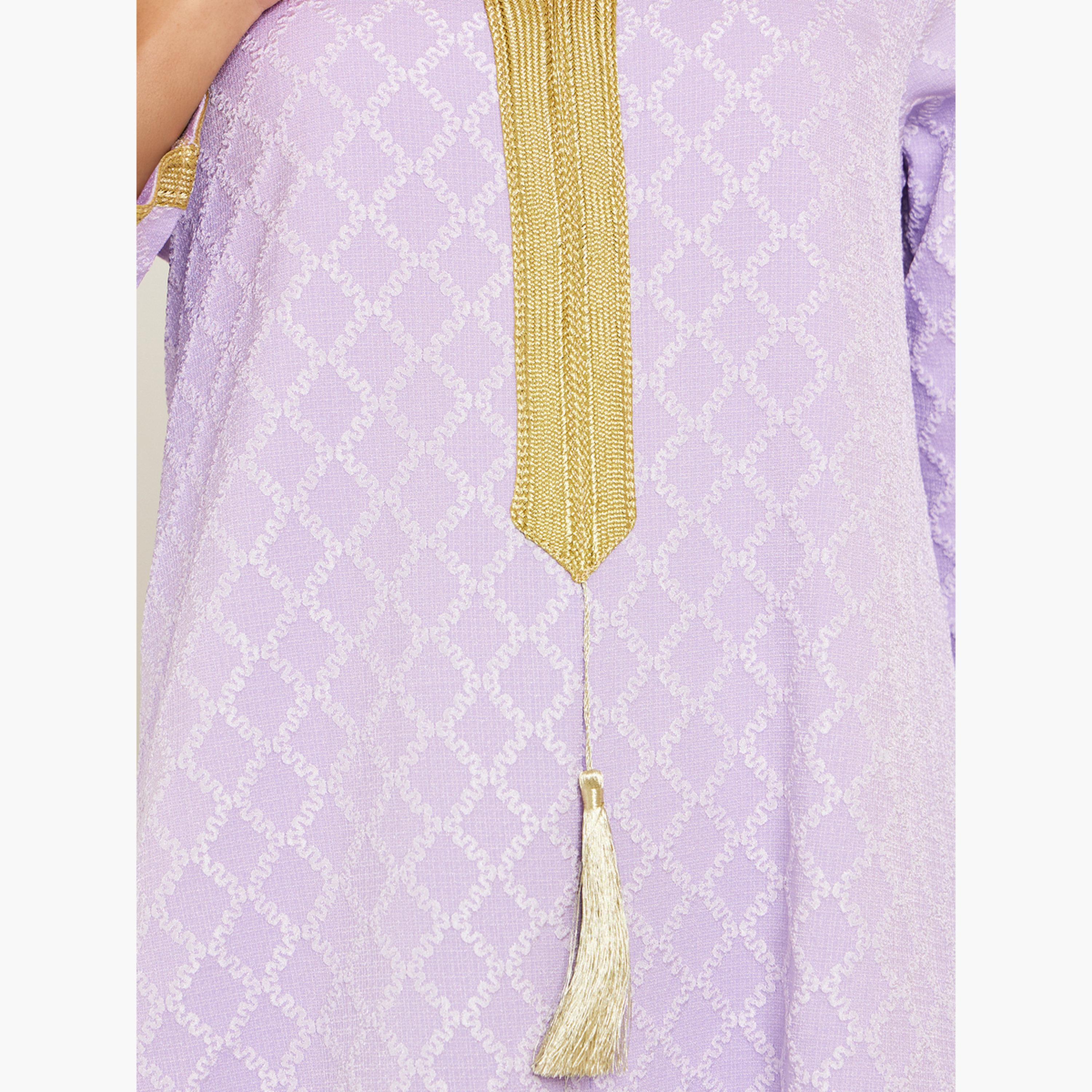 جلابية جاكار بتفاصيل ذهبية-women-arabicclothing-jalabiyas-image-4