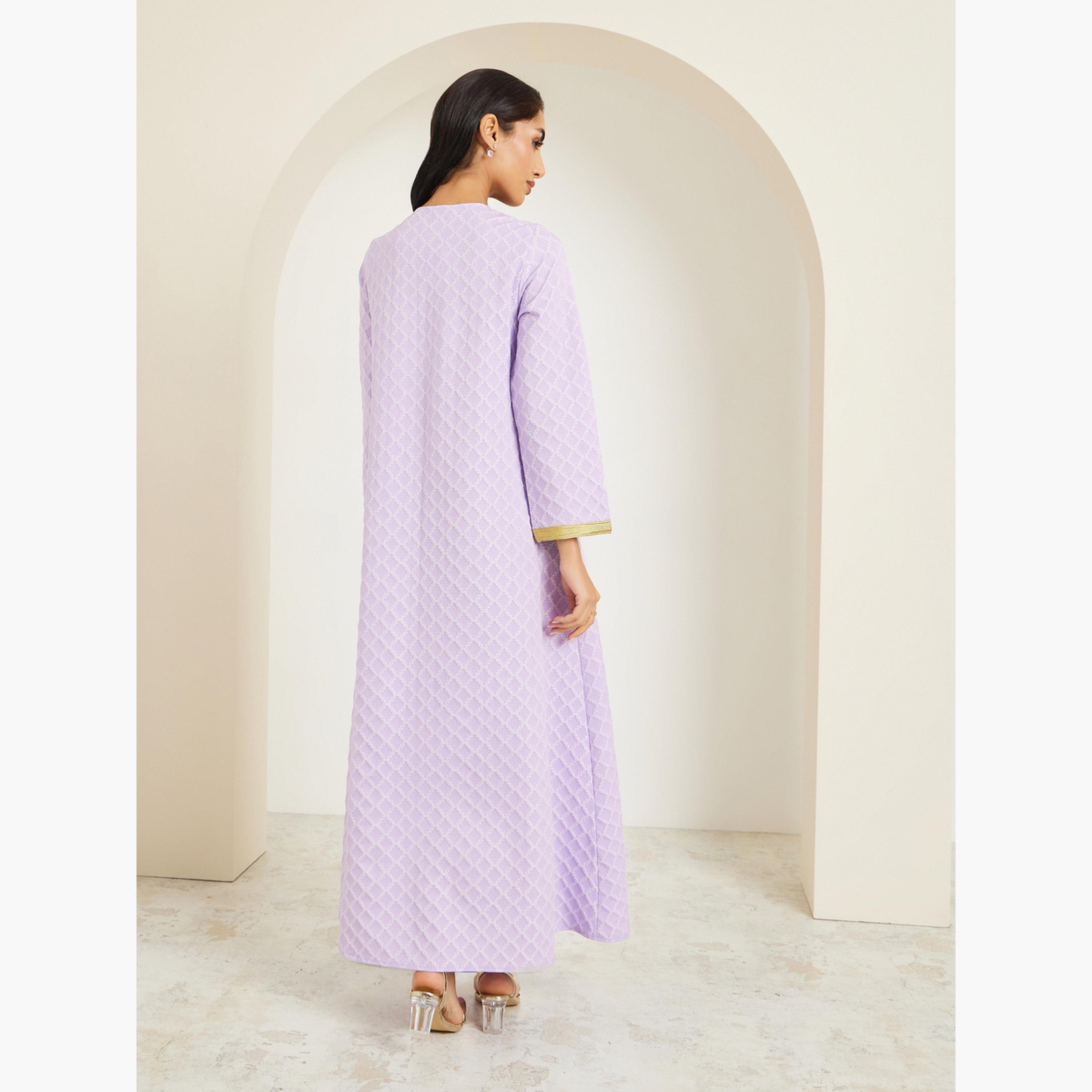 جلابية جاكار بتفاصيل ذهبية-women-arabicclothing-jalabiyas-image-5