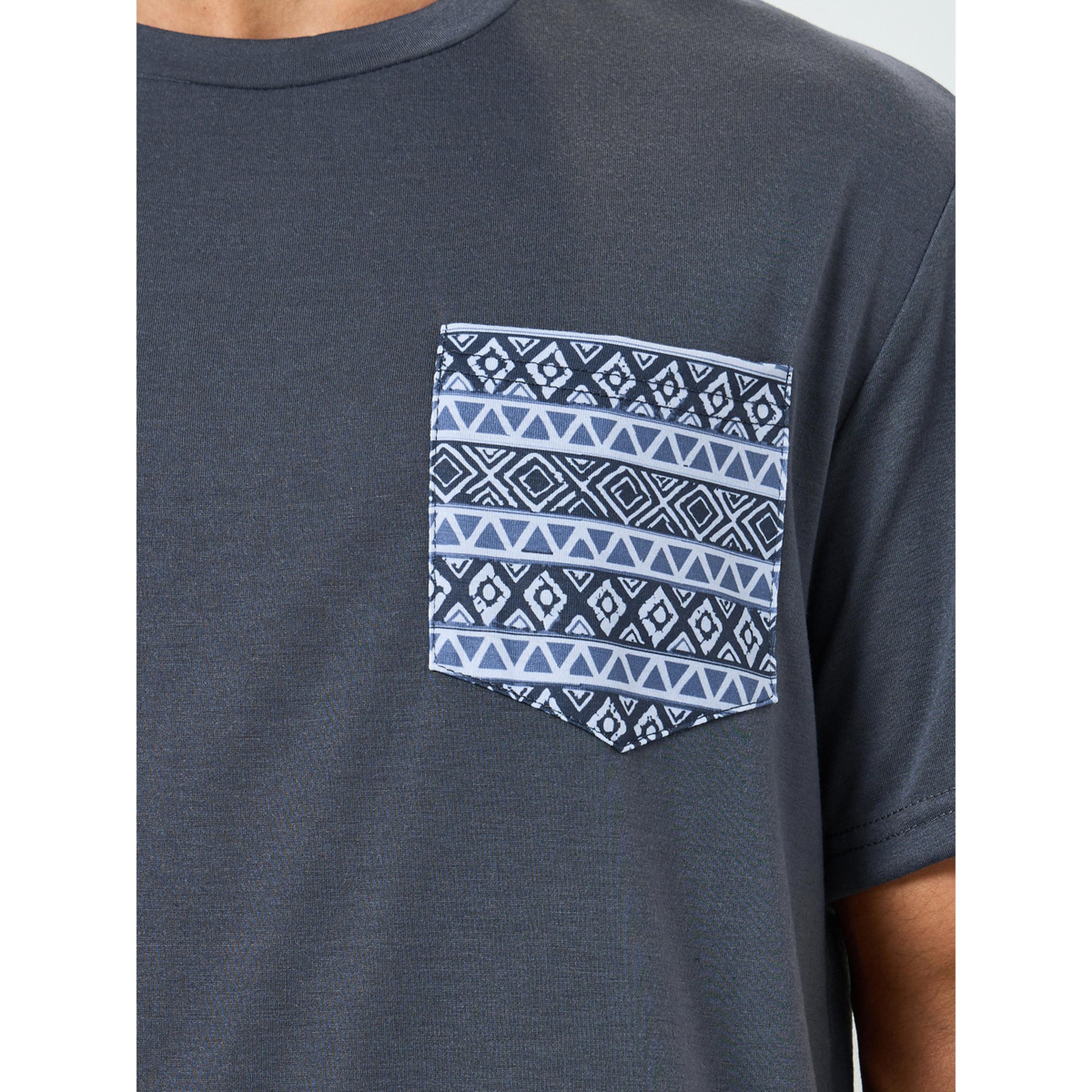 Styli Men Printed Pocket Short Sleeve T-Shirt and Pyjama Set-men-clothing-nightwear-sets-image-5