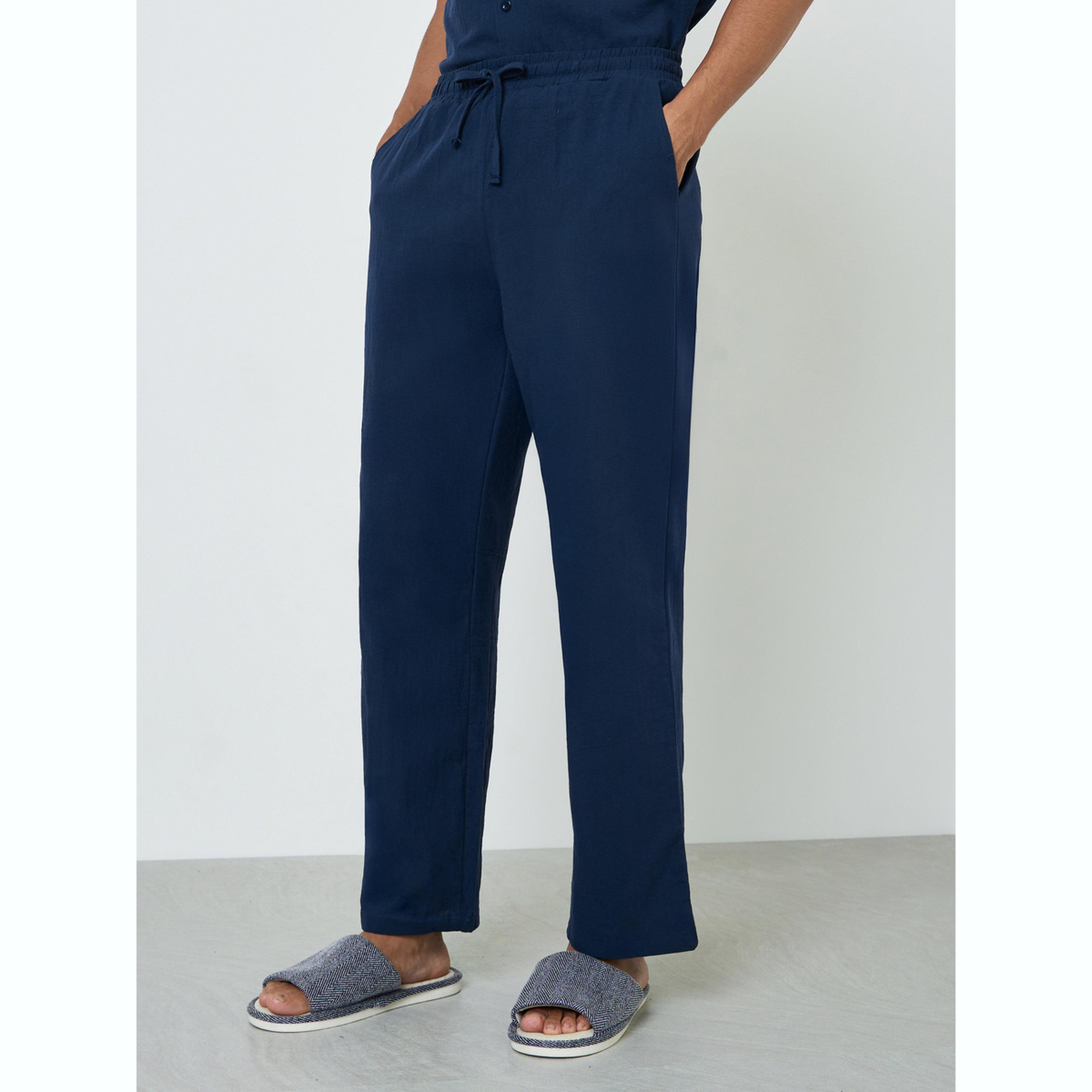 Styli Men Solid Pocket Detail Shirt and Pyjama Set-men-clothing-nightwear-sets-image-5