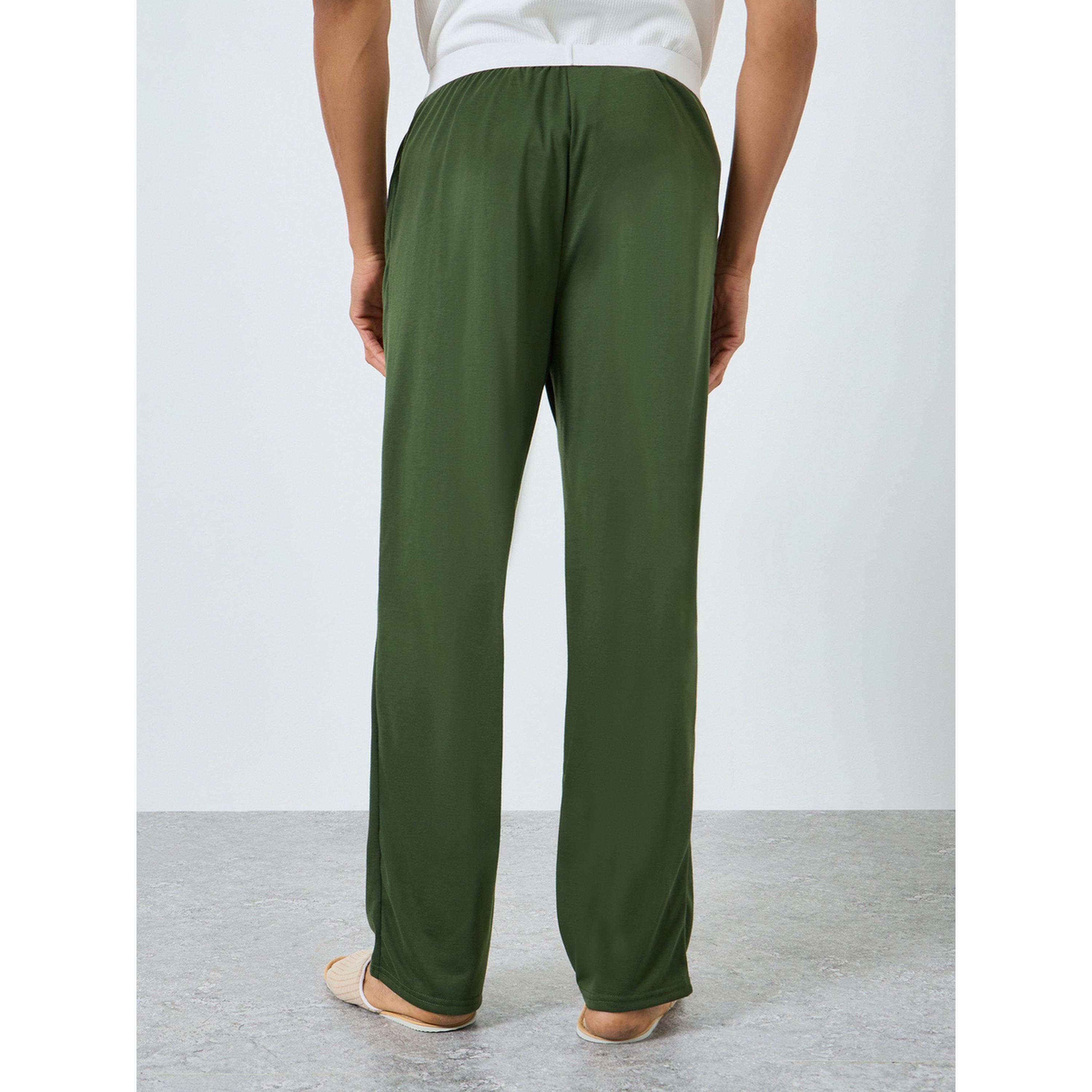 بنطال بيجاما سادة بخصر مطاطي-men-clothing-nightwear-pyjamaandshorts-image-4