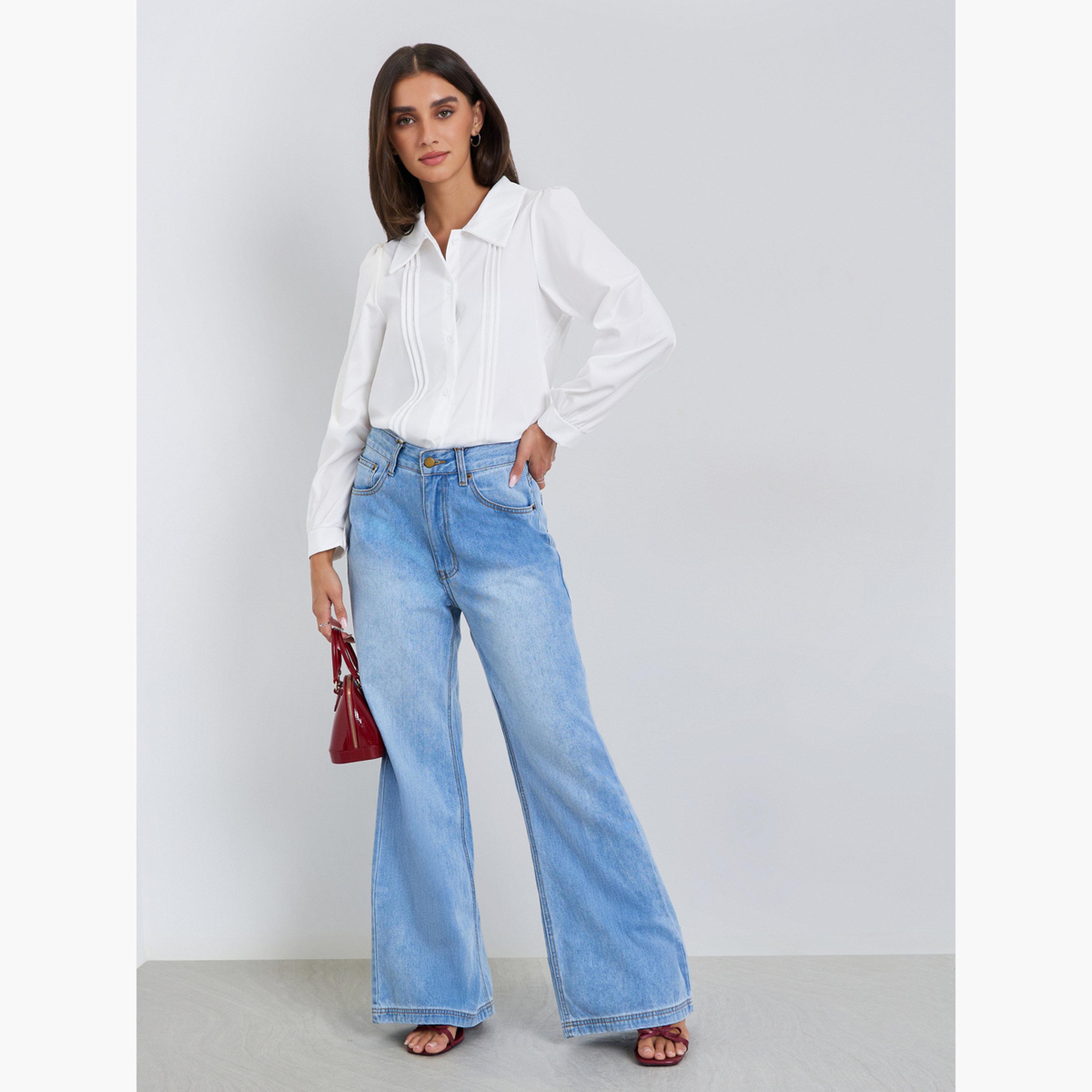 Styli Women Pintuck Detail Casual Shirt-women-clothing-shirtsandblouses-shirts-image-2