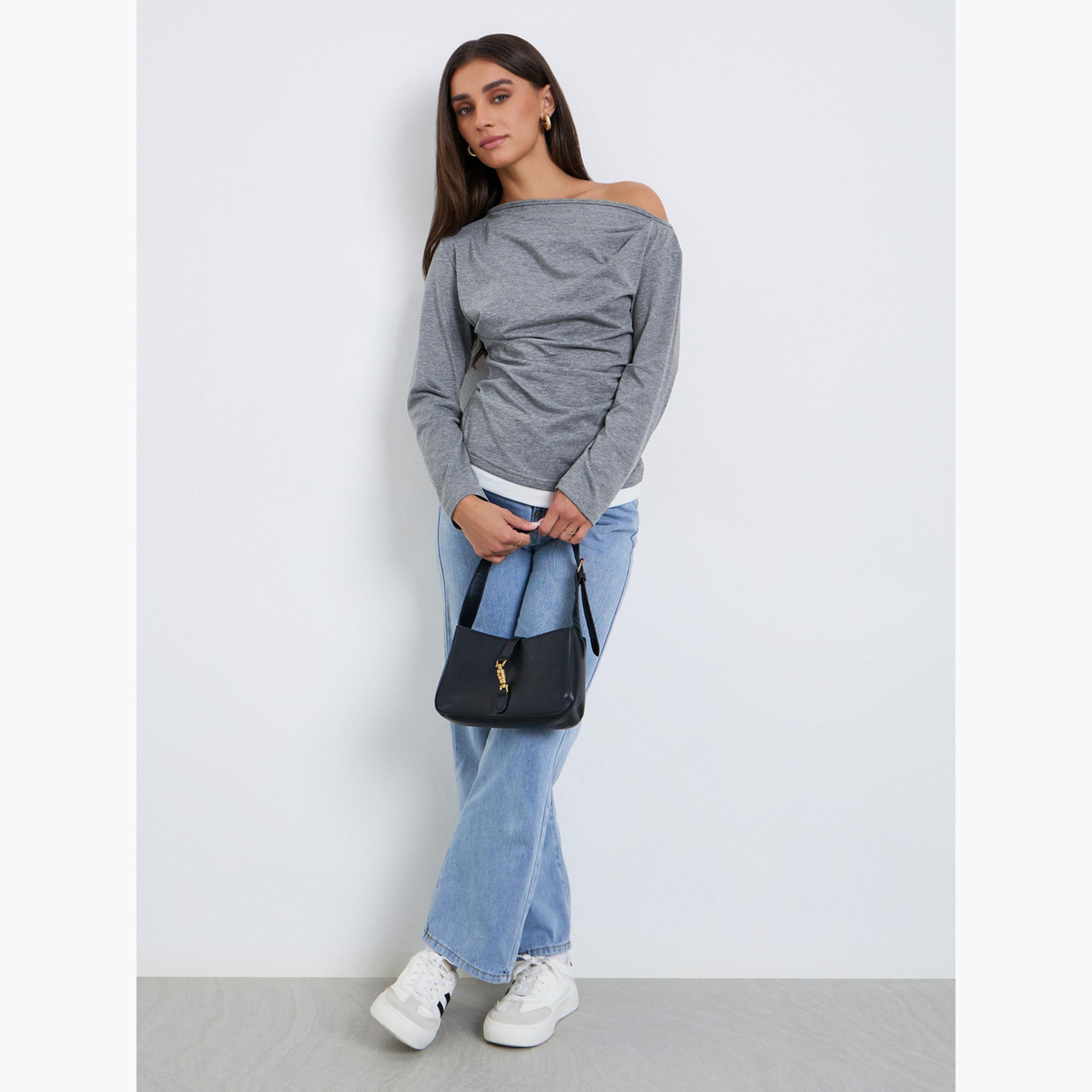 بلوزة بأكتاف مكشوفة وأكمام طويلة-women-clothing-tshirts-image-2