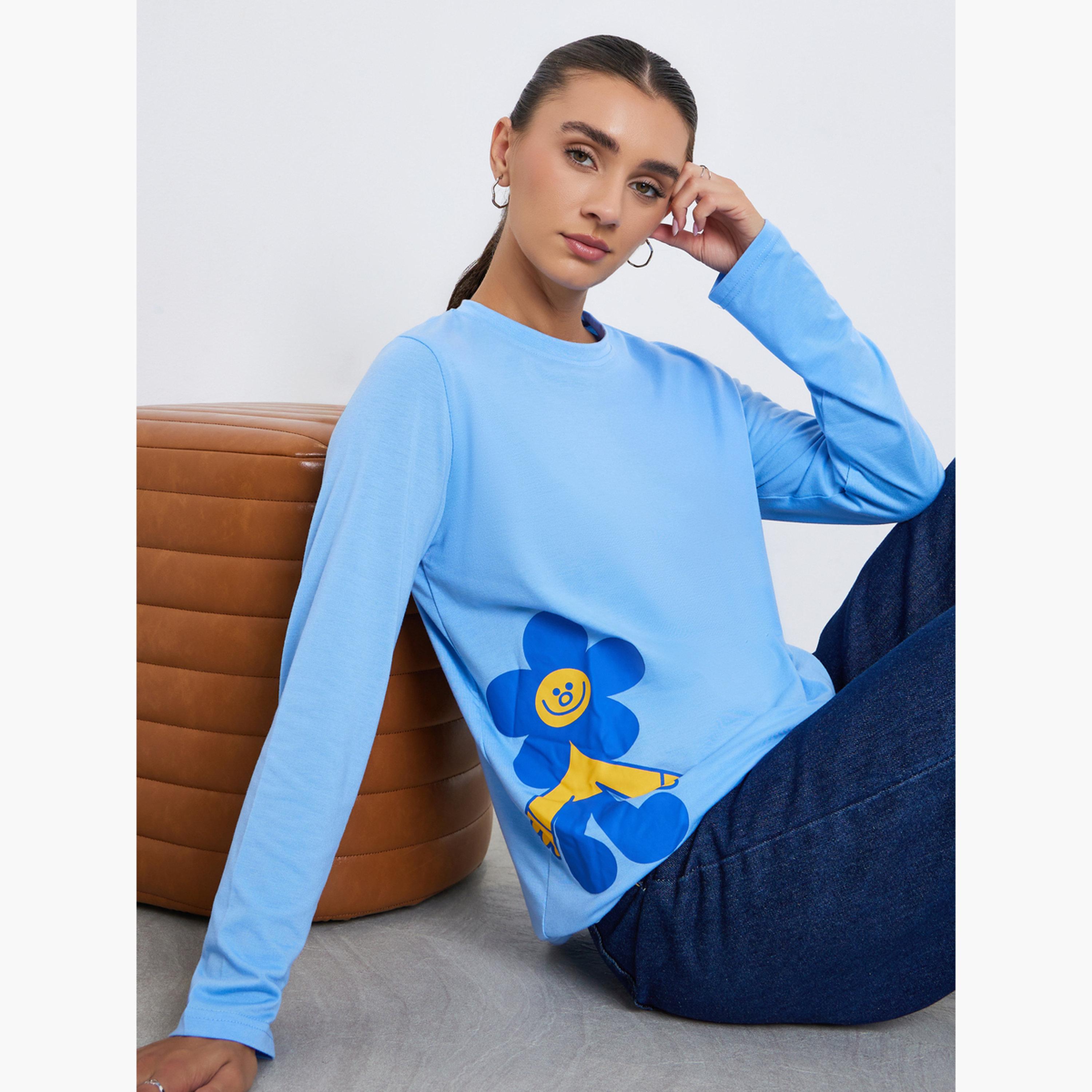 Styli Women Graphic Print Long-Sleeve T-Shirt-women-clothing-tshirts-image-3