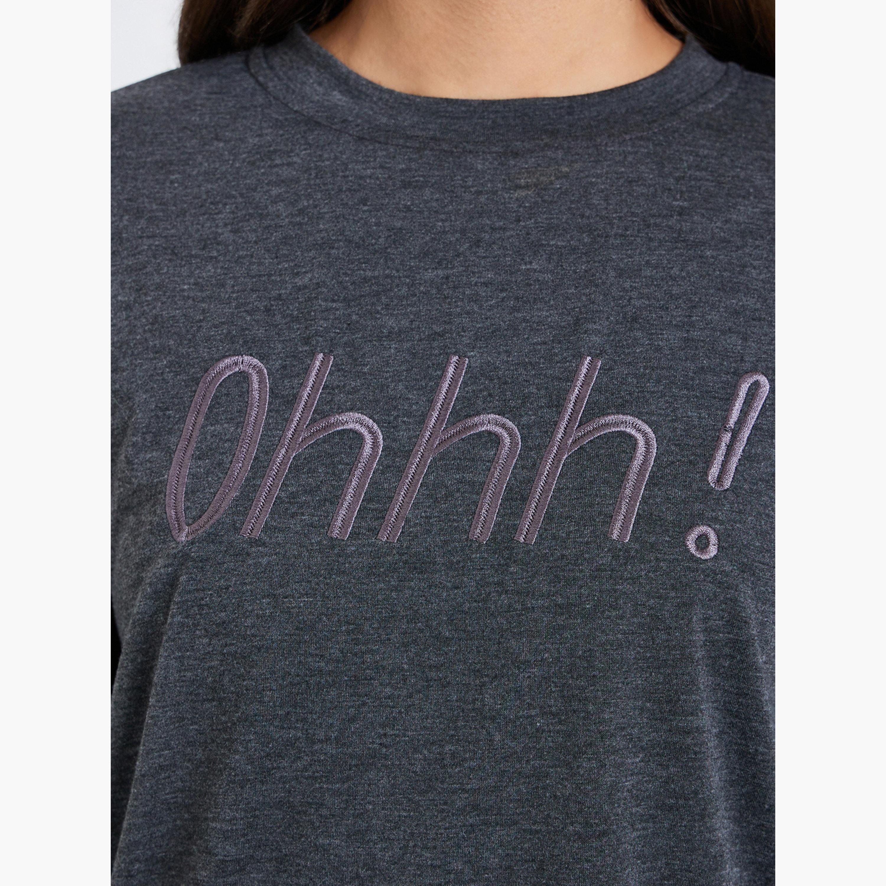 Styli Women Embroidered Front Regular Fit T-Shirt-women-clothing-tshirts-image-4