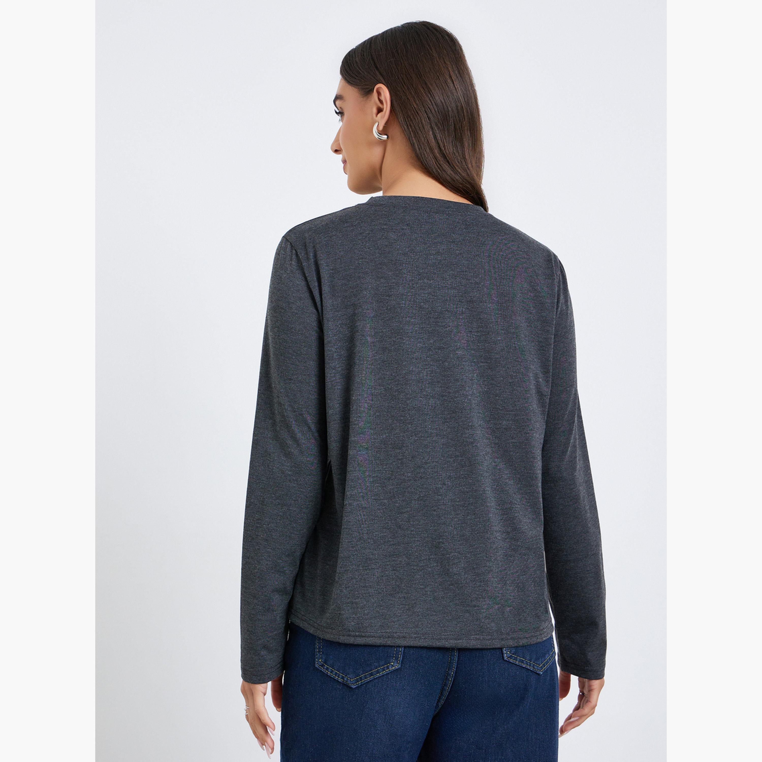 Styli Women Embroidered Front Regular Fit T-Shirt-women-clothing-tshirts-image-5