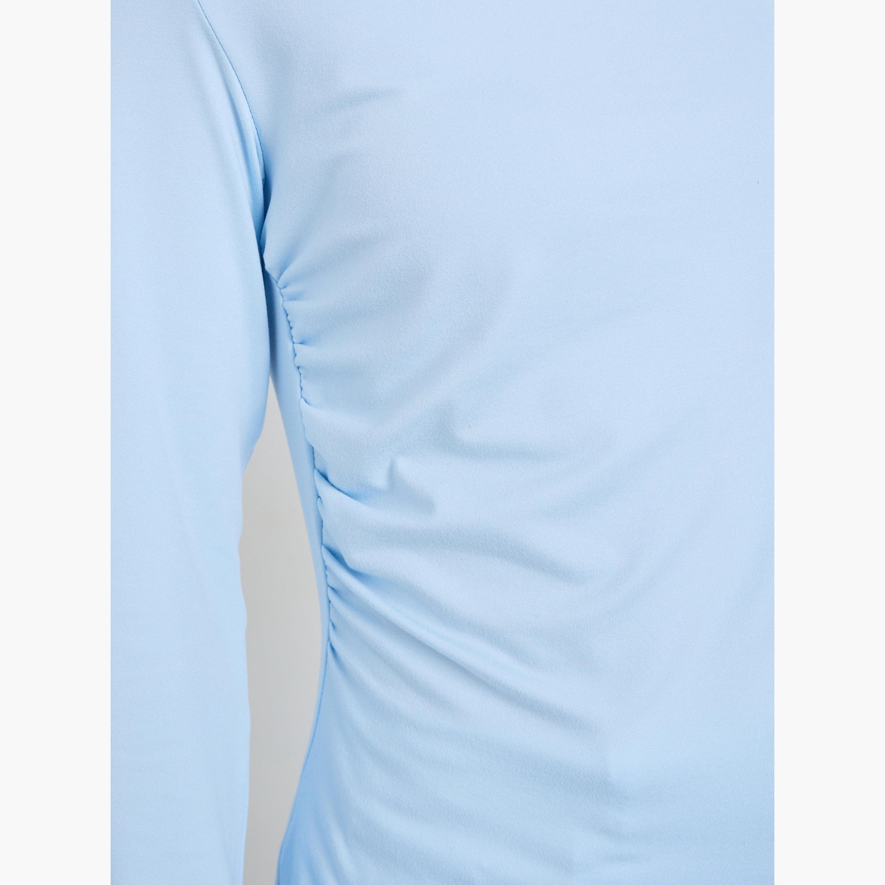 تيشيرت بقصة ضيقة بياقة قارب-women-clothing-tshirts-image-4