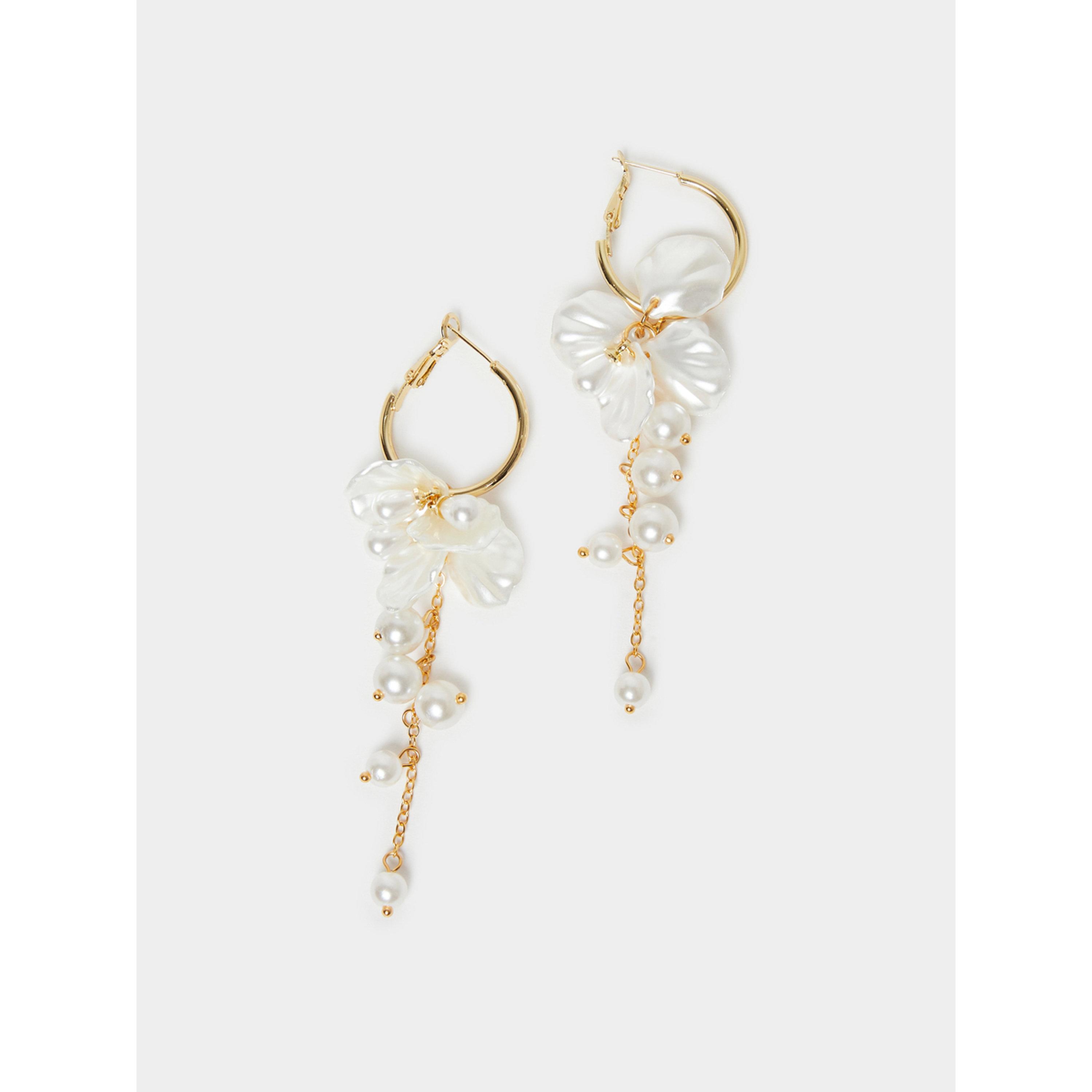 أقراط حلقات متدلية باللؤلؤ والزهور-women-watchesandjewellery-jewellery-earrings-image-2