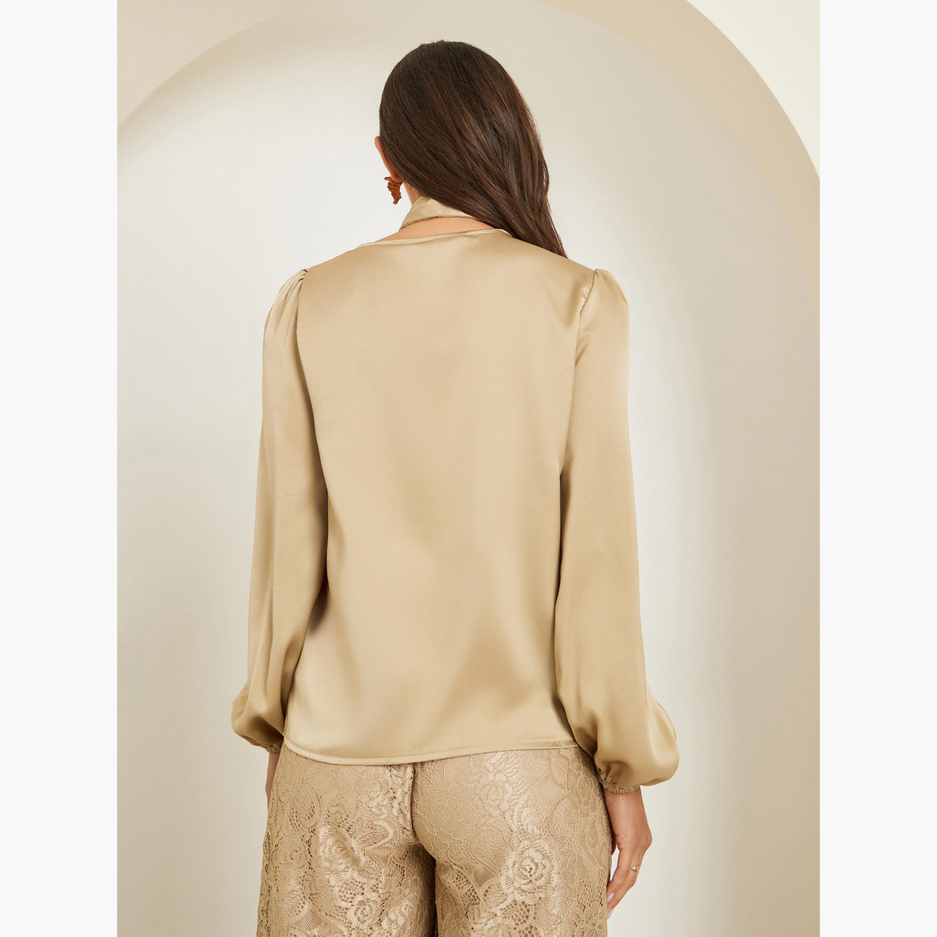 بلوزة ساتان بياقة برباط-women-clothing-shirtsandblouses-blouses-image-5