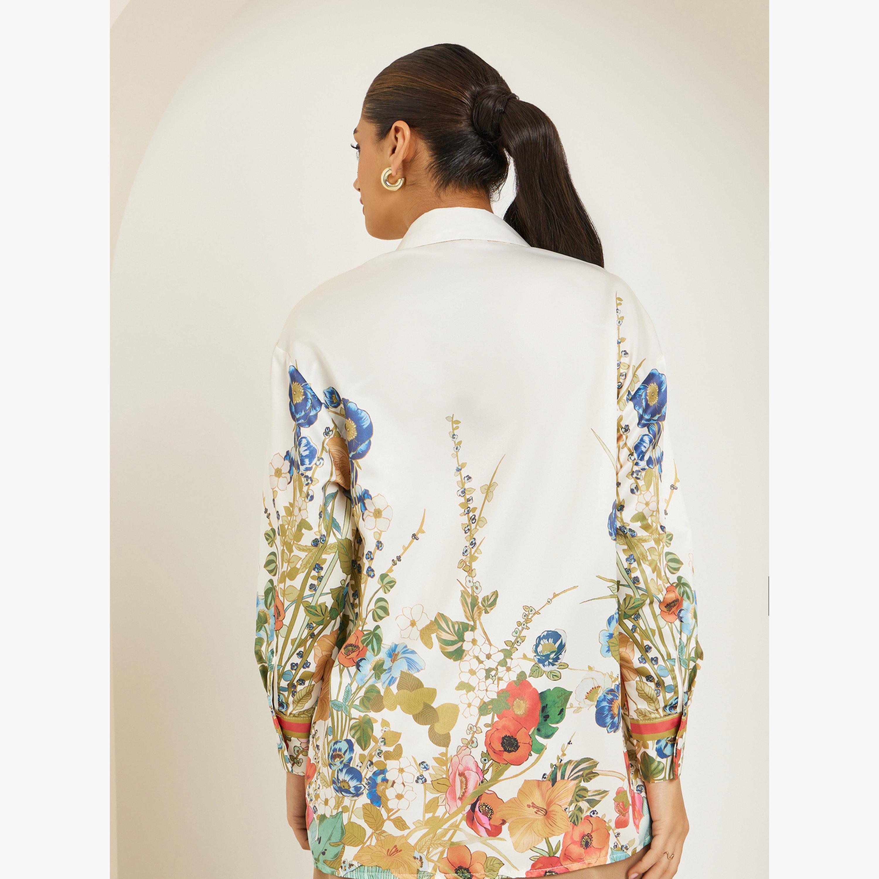 بلوزة ساتان طويل بطبعة زهور-women-clothing-shirtsandblouses-shirts-image-5