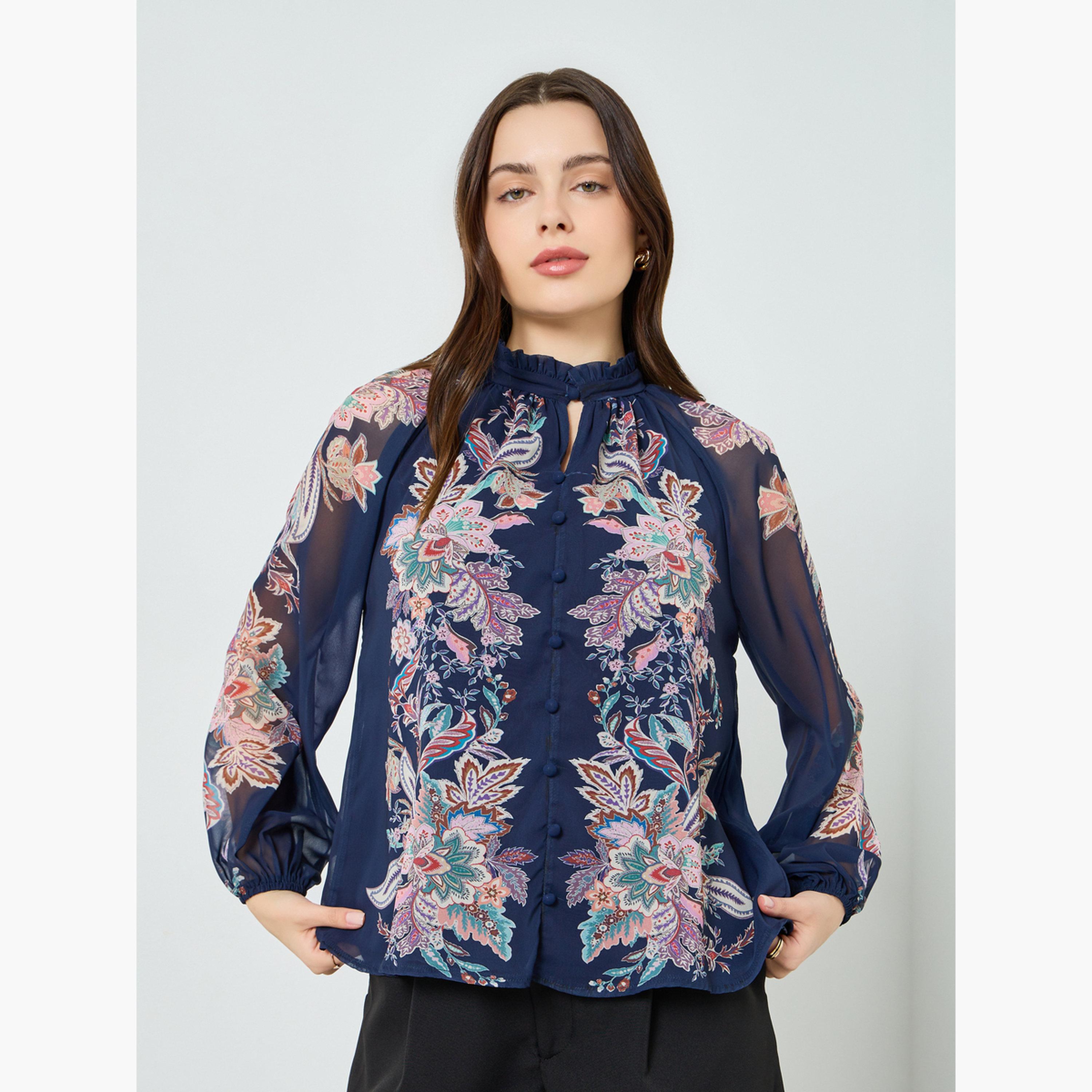 بلوزة بطبعة بيزلي-women-clothing-shirtsandblouses-blouses-image-1