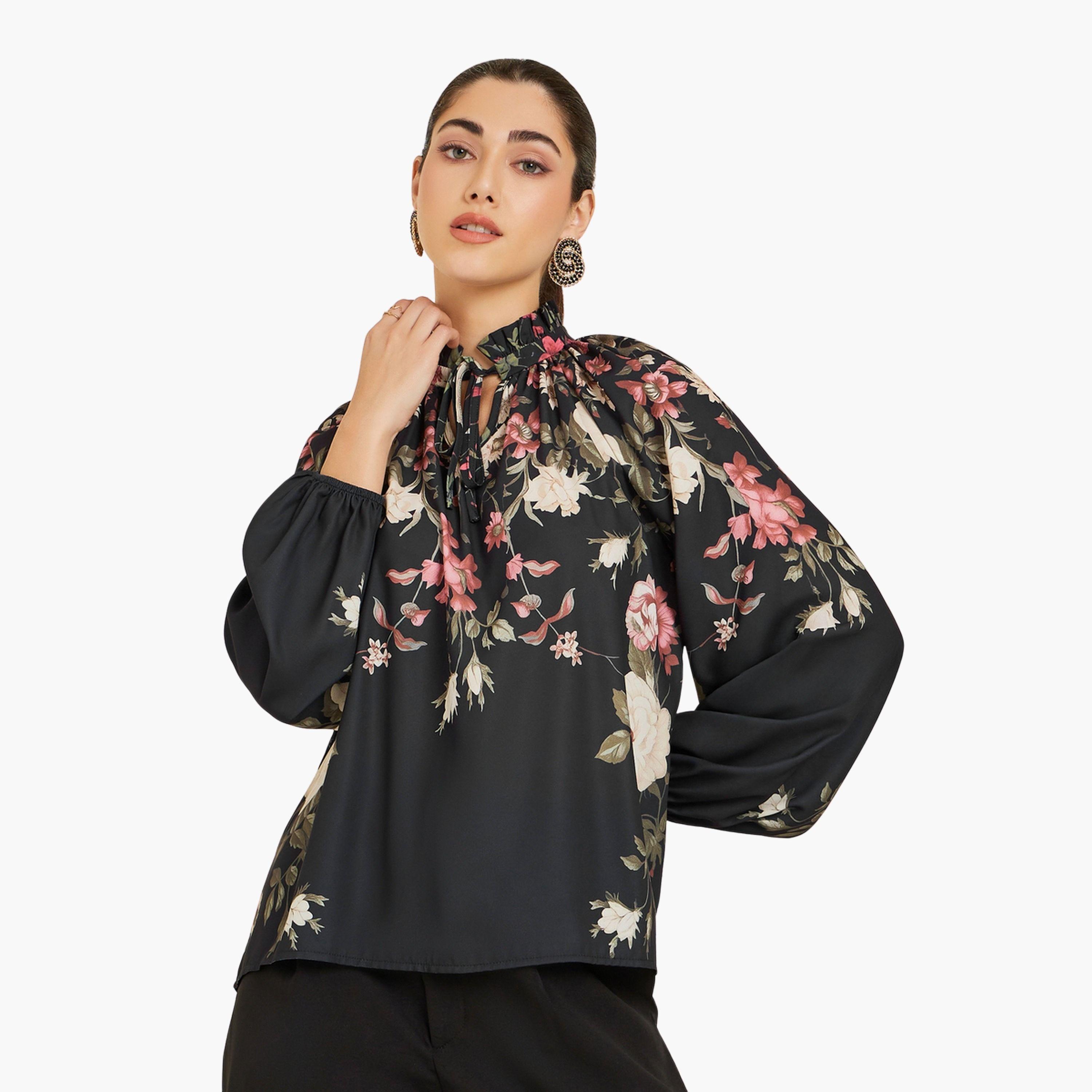 بلوزة بطبعة زهور-women-clothing-shirtsandblouses-blouses-image-1
