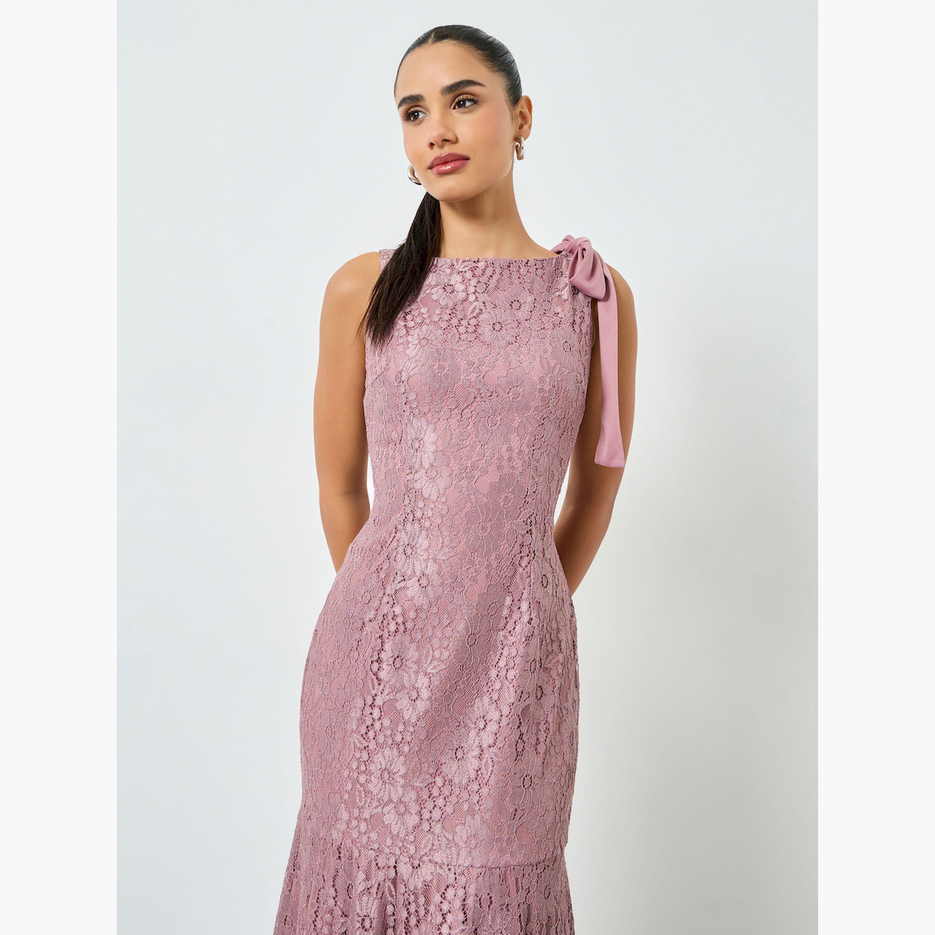 فستان طويل ليلكي دانتيل بلا أكمام قصة ميرميد-women-clothing-dresses-image-2