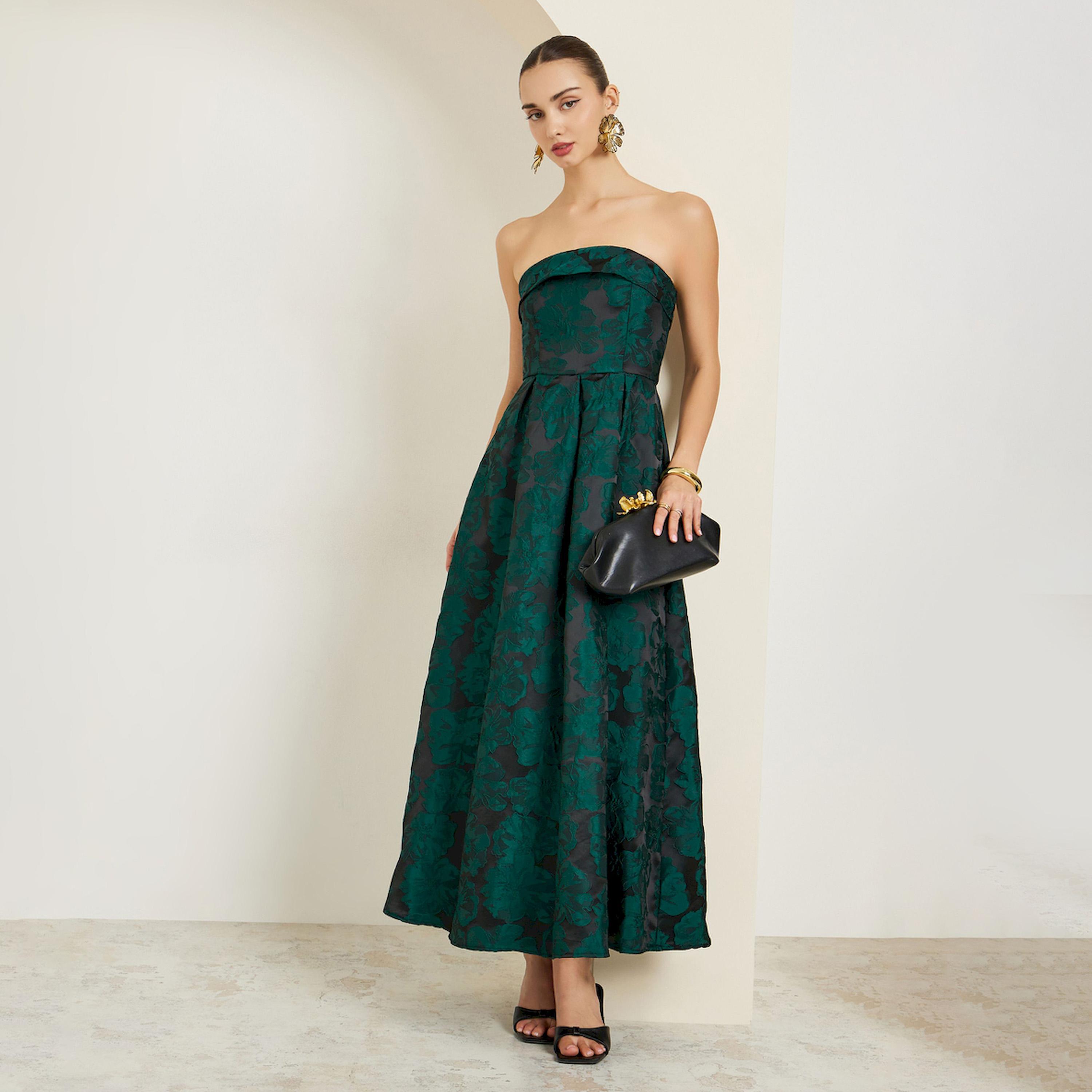 Styli Green Sleeveless A-Line Maxi Dress-women-clothing-dresses-image-1