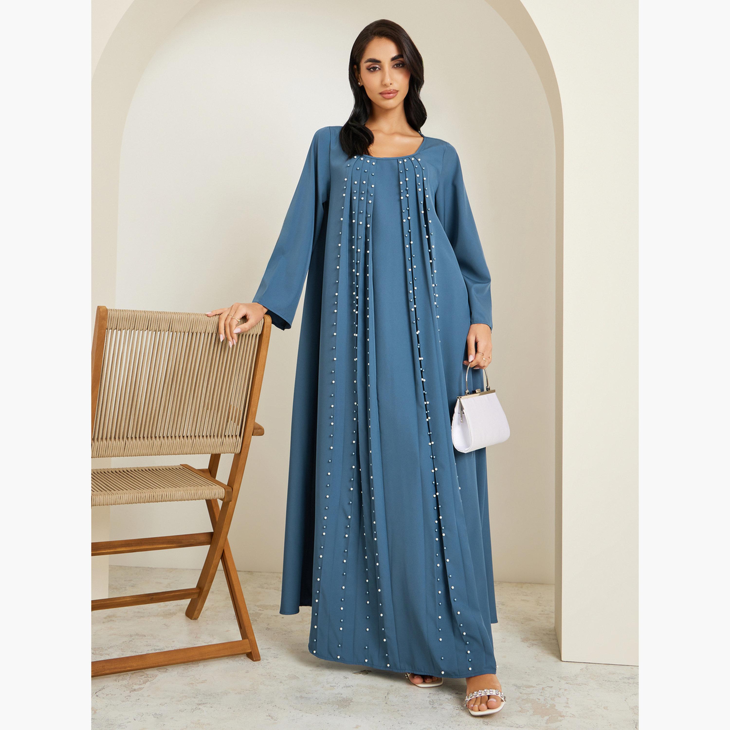 جلابية مزينة باللؤلؤ-women-arabicclothing-jalabiyas-image-3