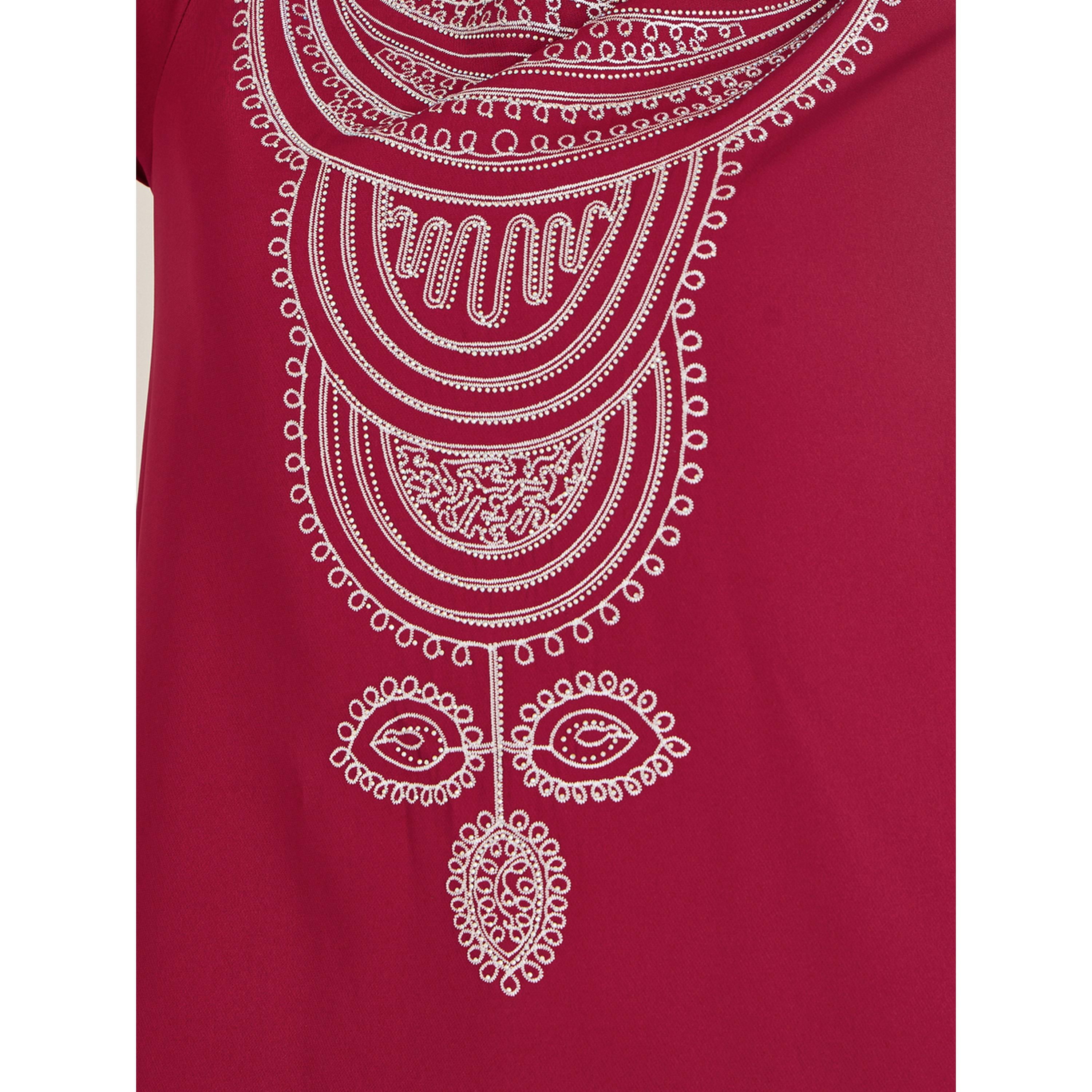 جلابية حمراء مطرزة بحافة واسعة-women-arabicclothing-jalabiyas-image-4