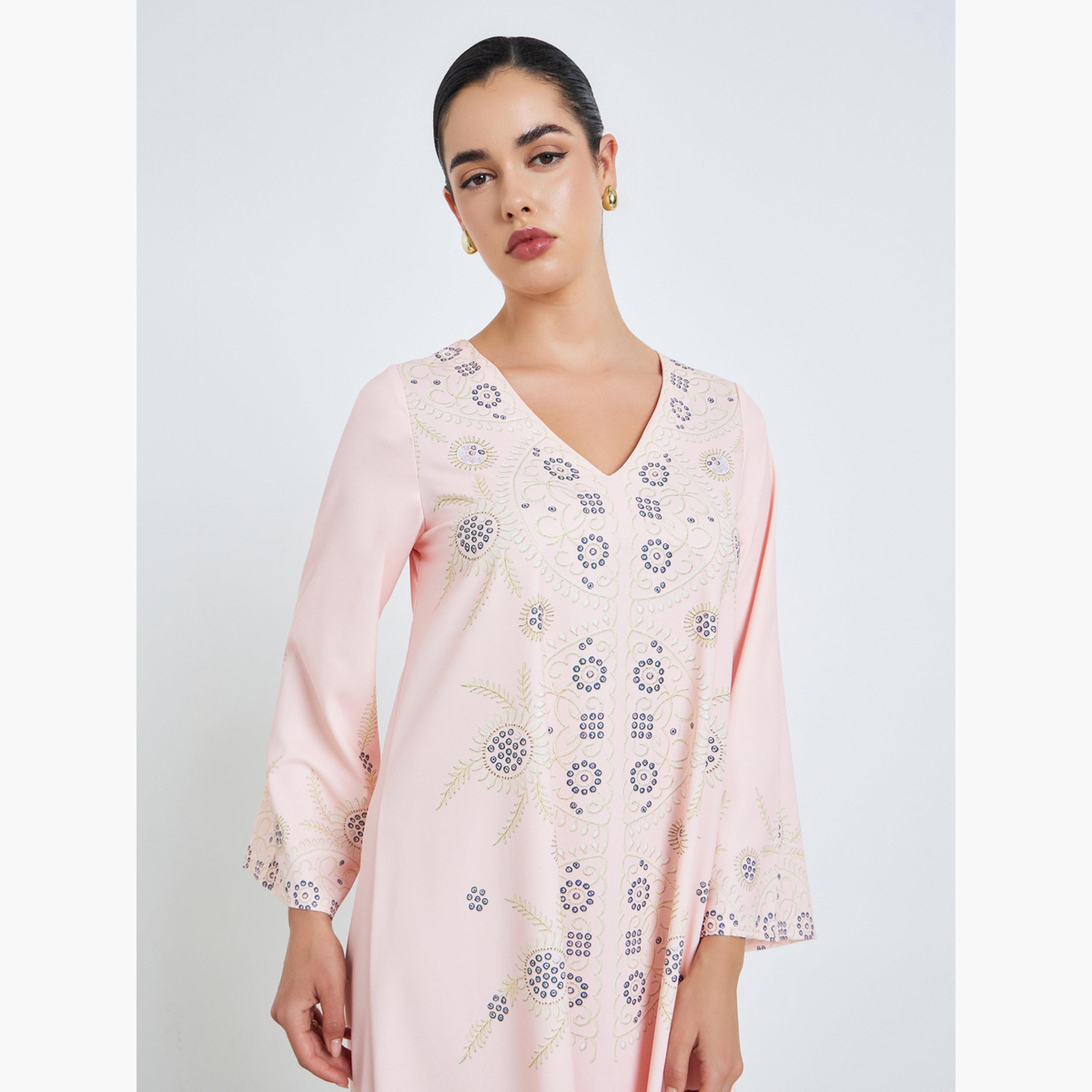 جلابية مطرزة-women-arabicclothing-jalabiyas-image-2
