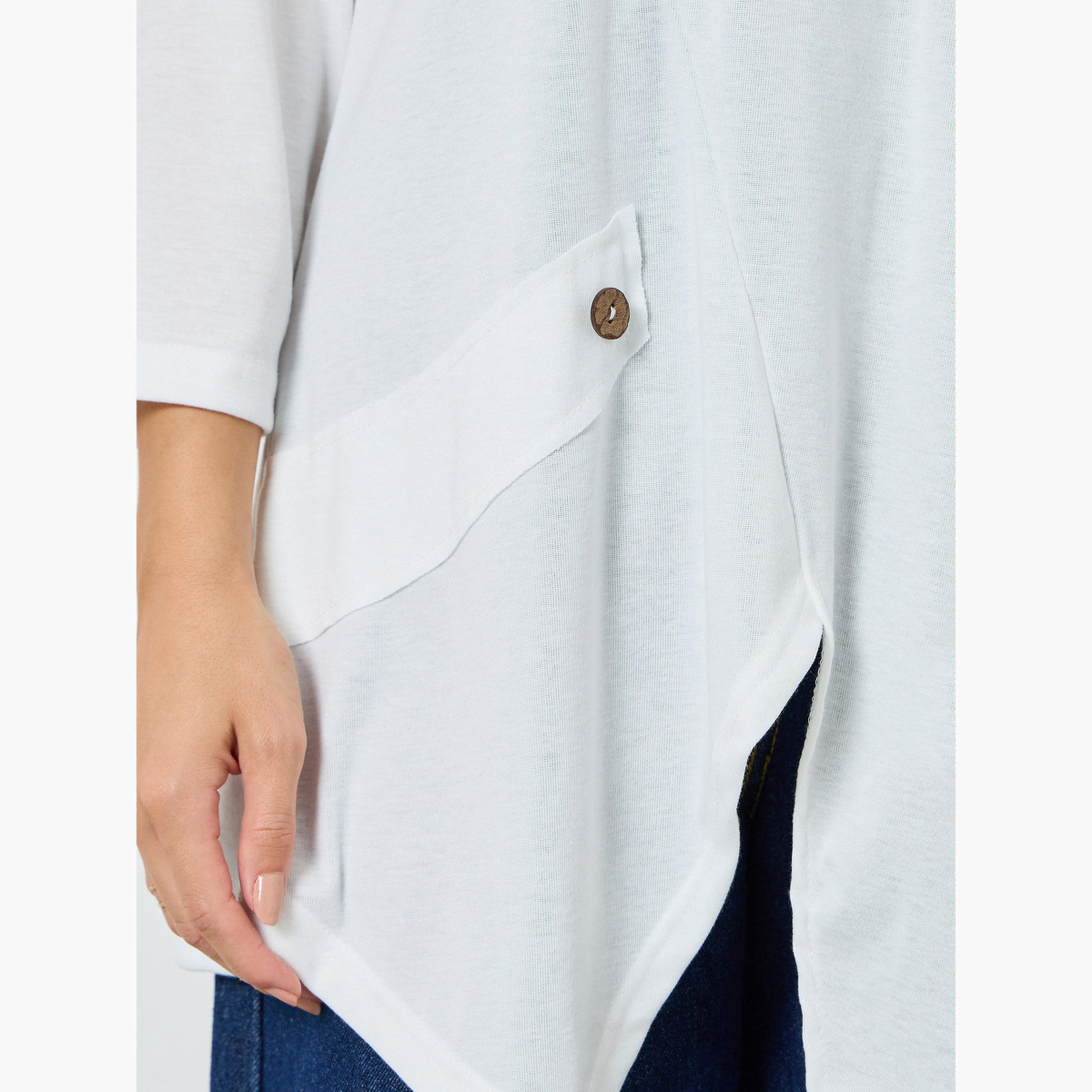 Take Two Women Asymmetric Hem Long Sleeve Top-women-clothing-tshirts-image-3
