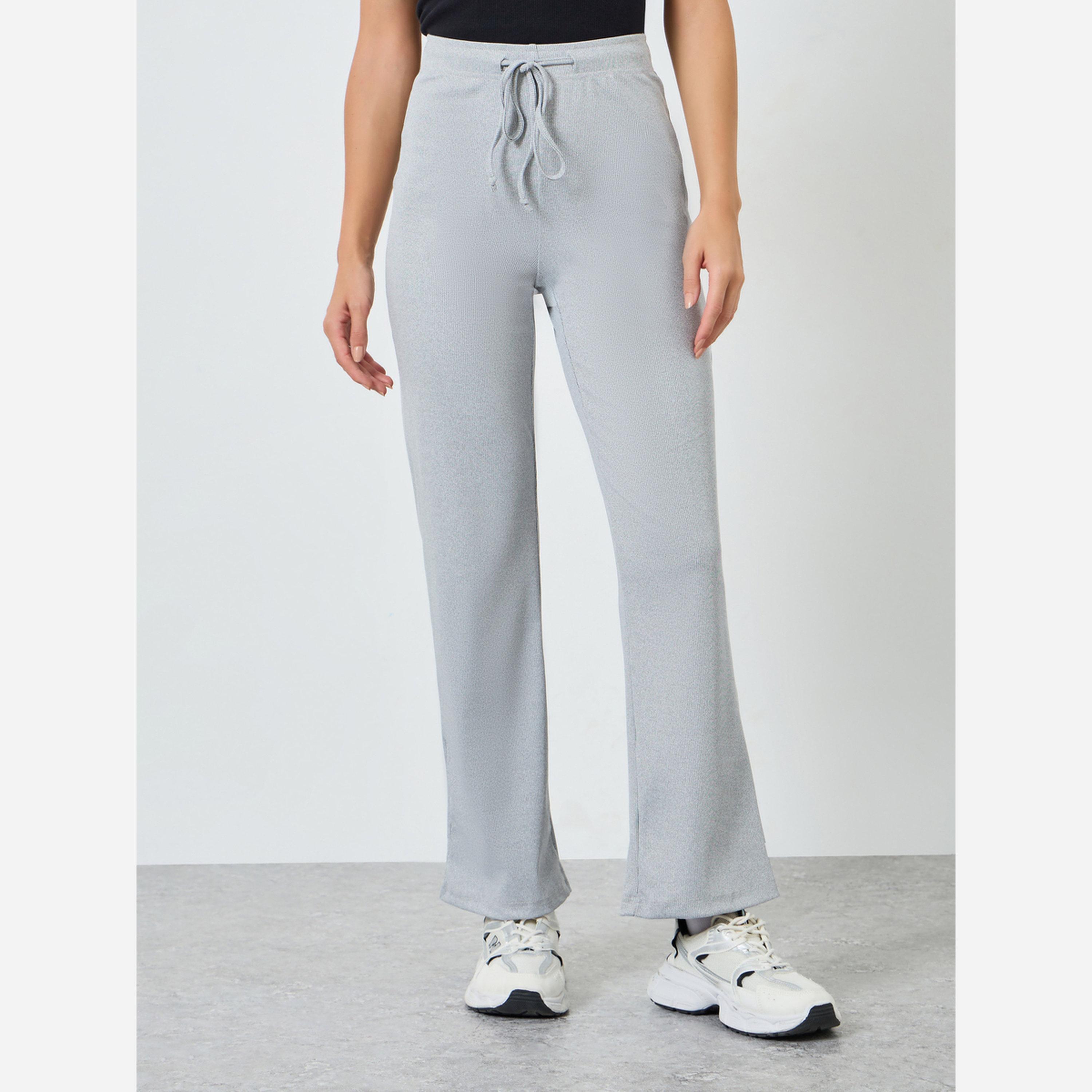 تيك تو - بنطال نسائي محبوك سادة قصة مستقيمة-women-clothing-bottoms-trousers-image-1