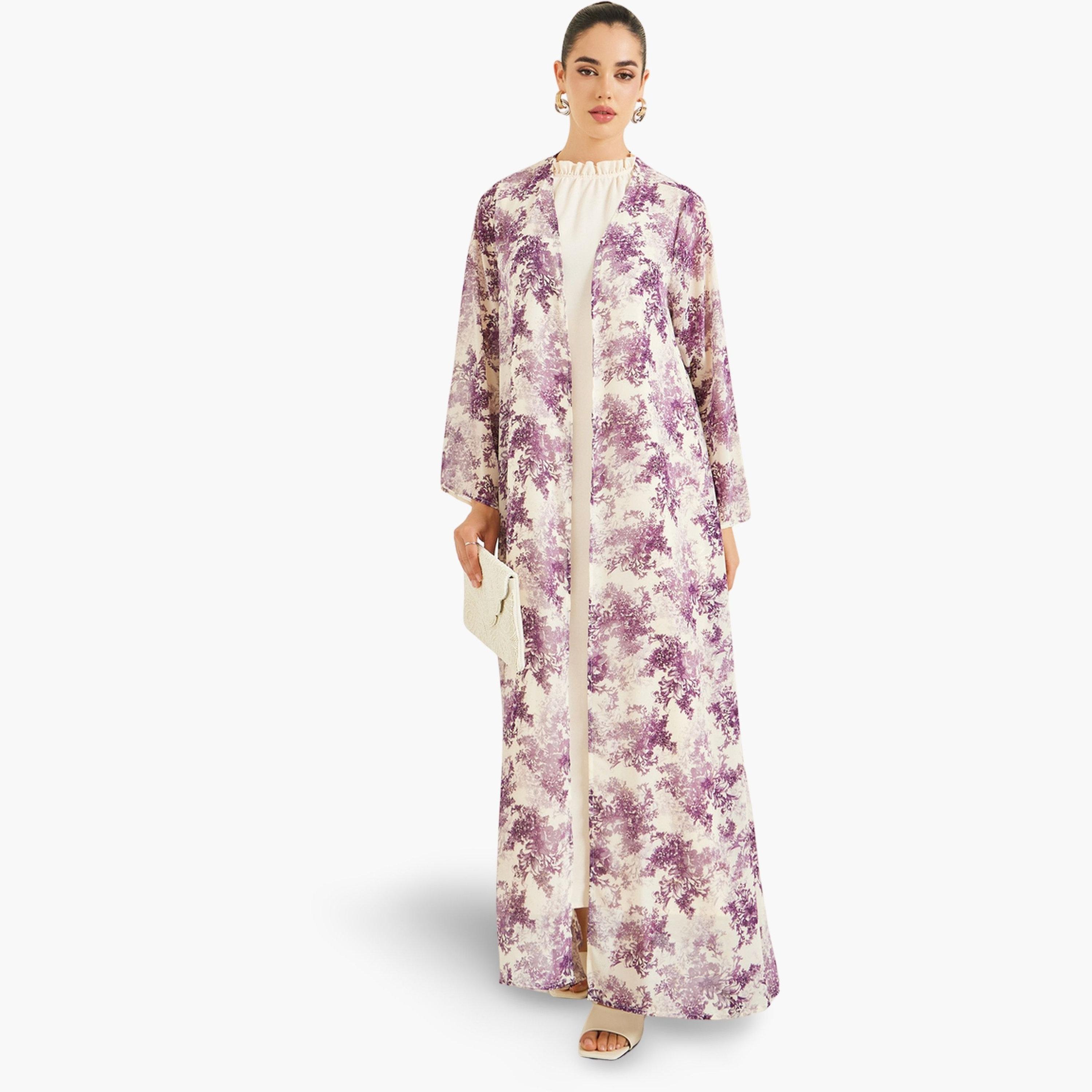 Styli Women Chiffon Printed Abaya and Dress Modest Set-women-clothing-shirtsandblouses-blouses-image-1